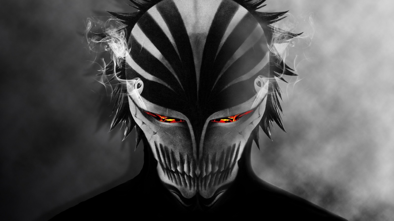 Bleach Anime Mask Bankai Kurosaki Ichigo Smoke Arrancar 1600x900