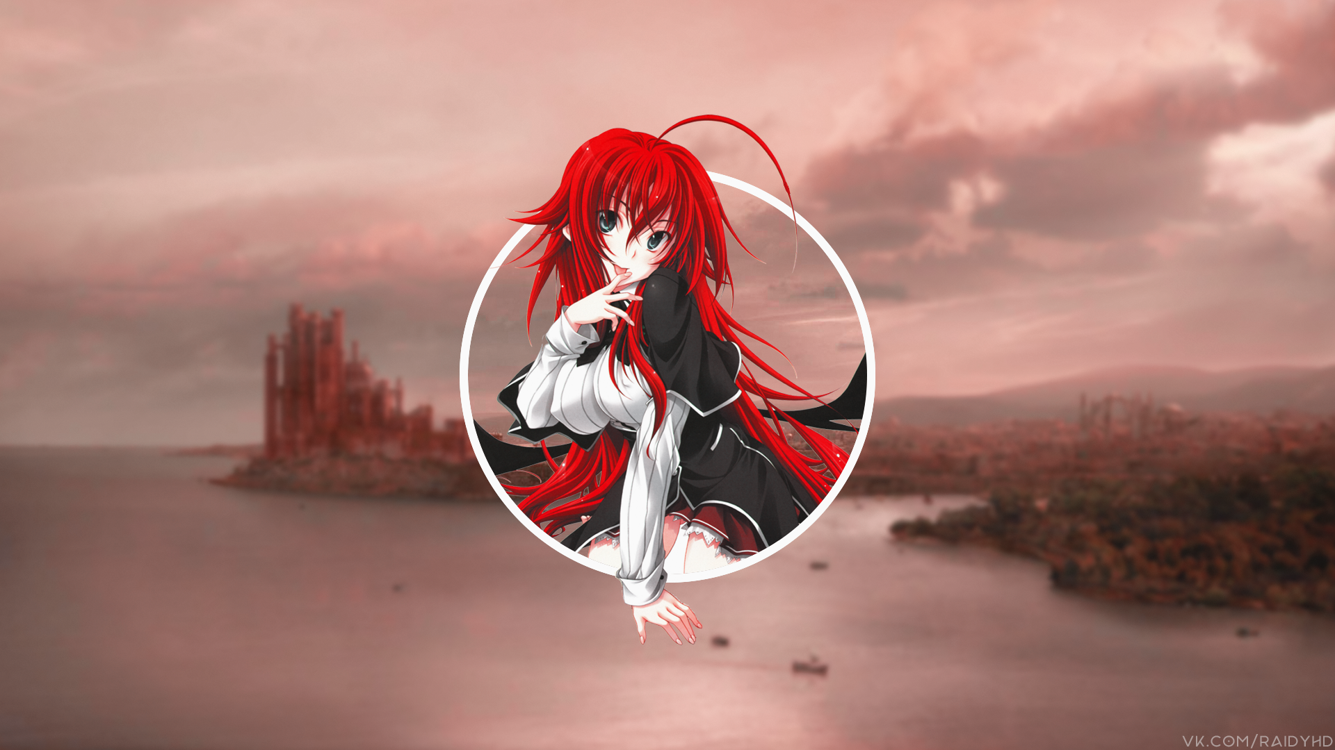 Anime Anime Girls Picture In Picture Gremory Rias Highschool DxD 1920x1080