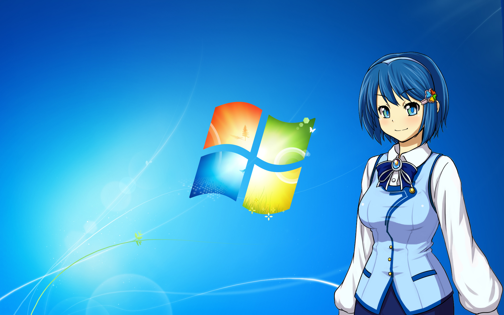 Nanami Madobe Windows Windows 7 Microsoft 1920x1200