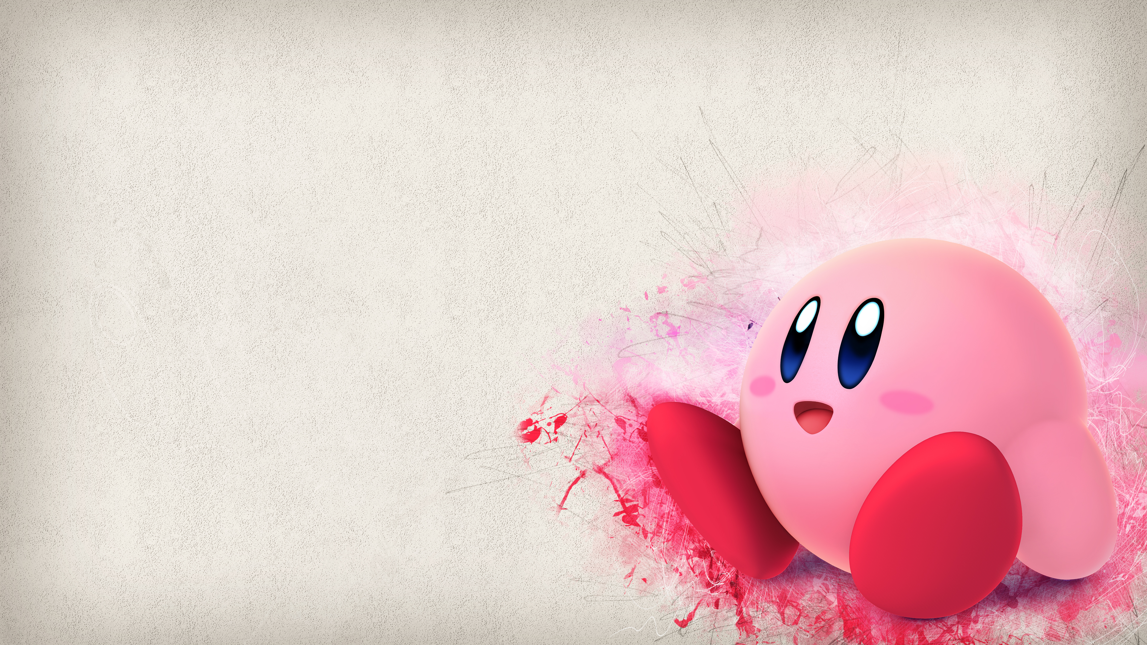 Hero Artwork Kirby Super Smash Brothers White Background 3840x2160