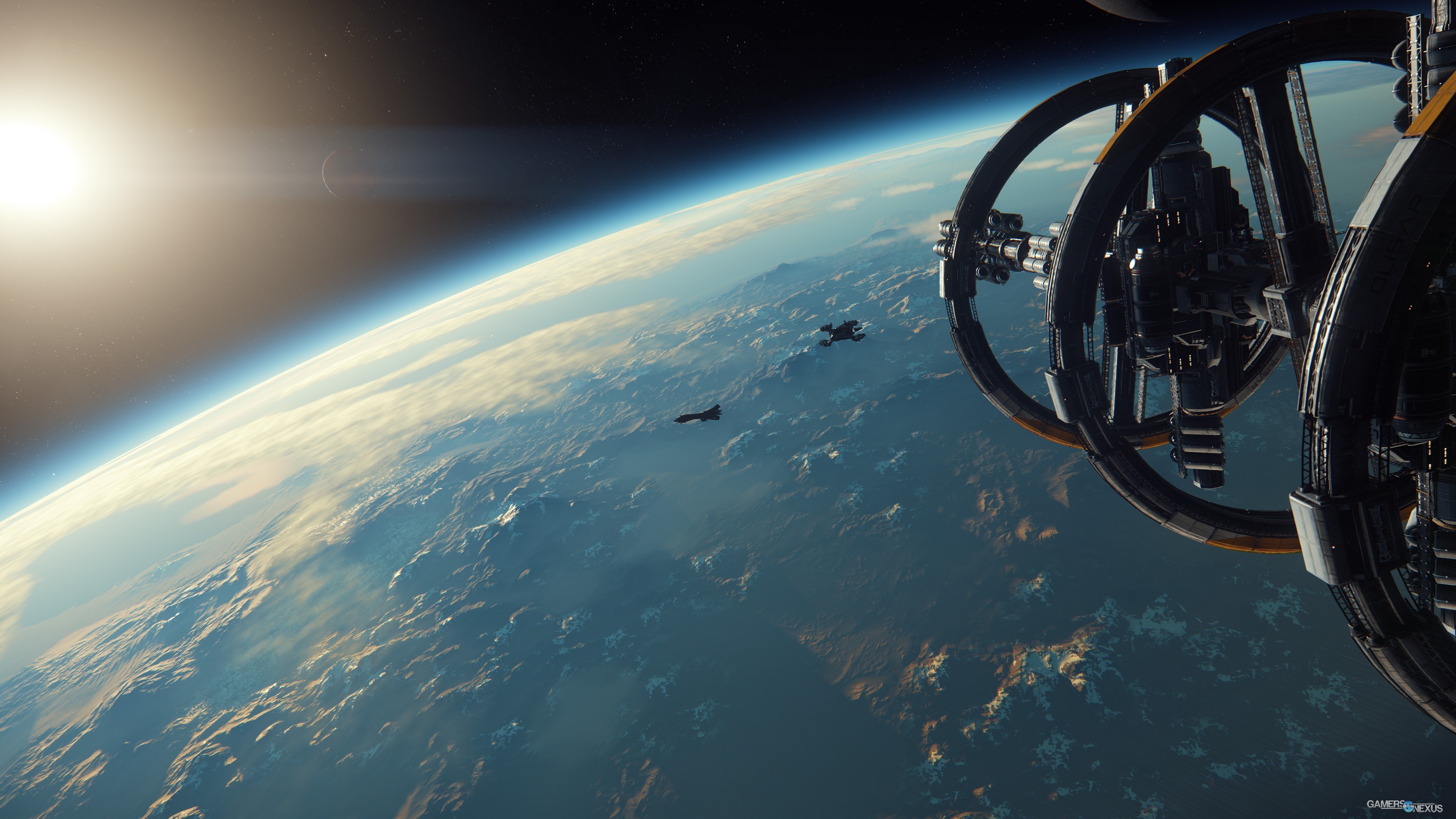 Science Fiction Star Citizen Video Games PC Gaming Space Spaceship Retaliator Constellation Aquila 3840x2160