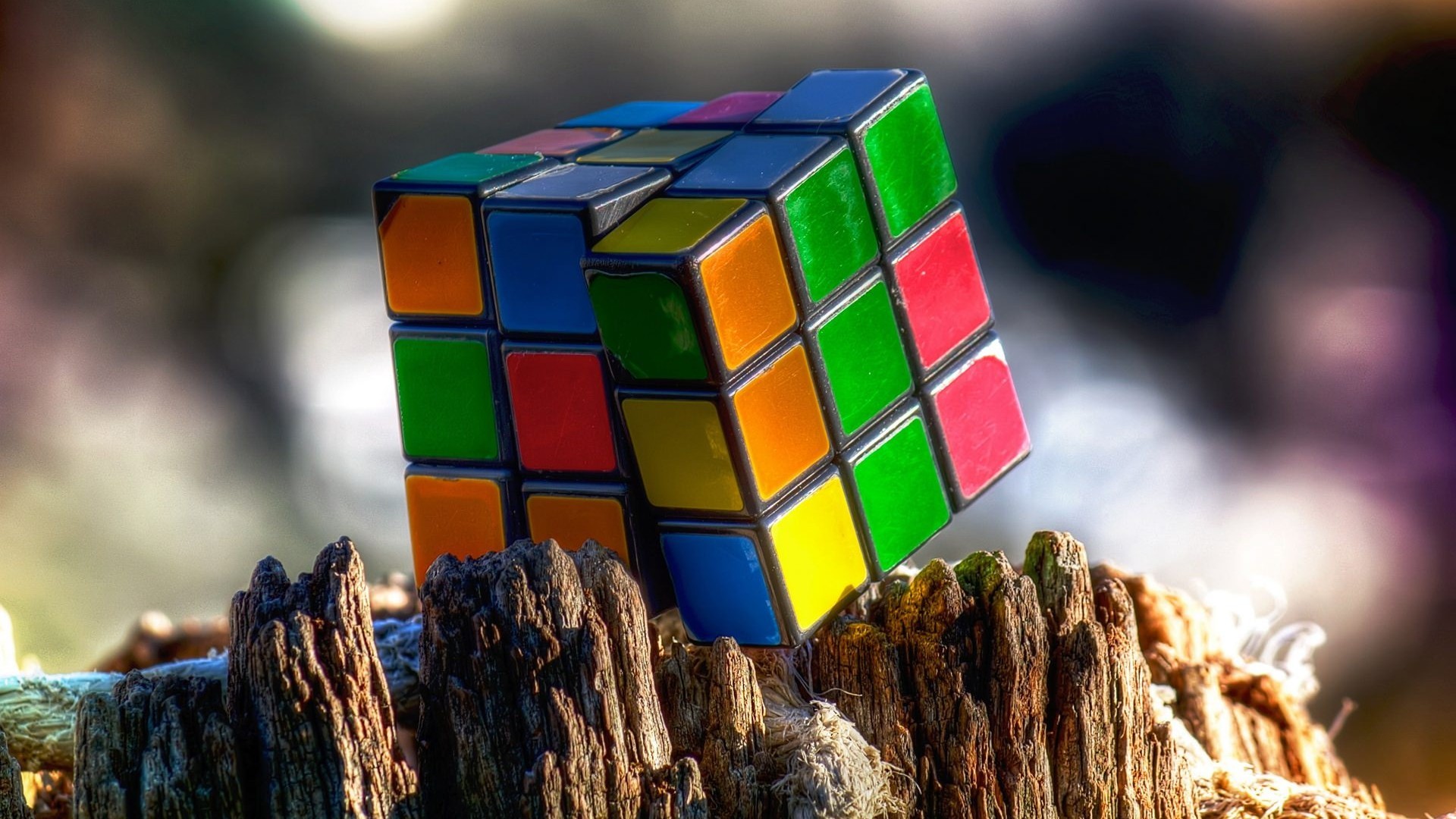 Rubiks Cube Colorful Toys 1920x1080
