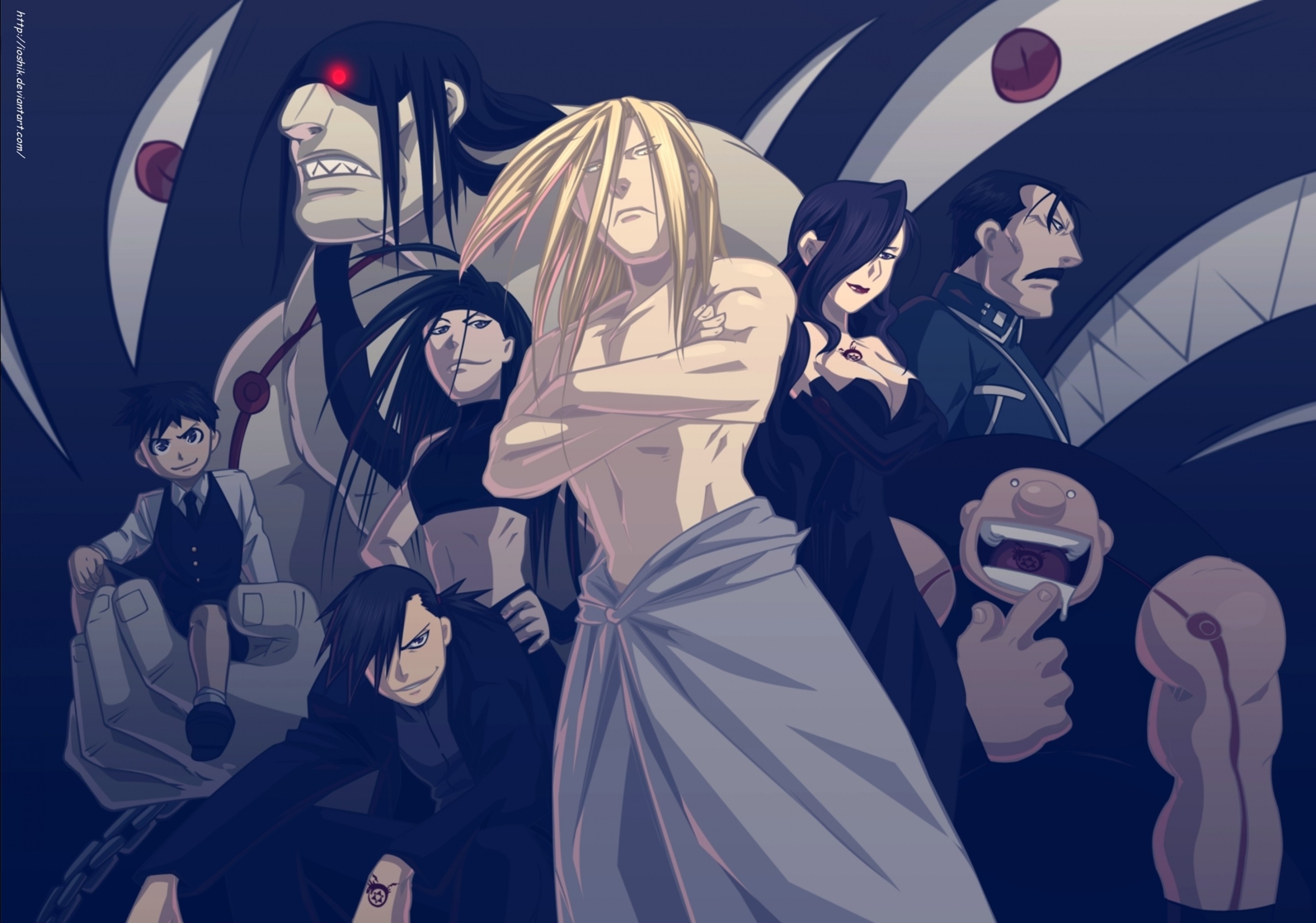 Full Metal Alchemist Anime Lust Gluttony Wrath Envy Greed 2880x2020