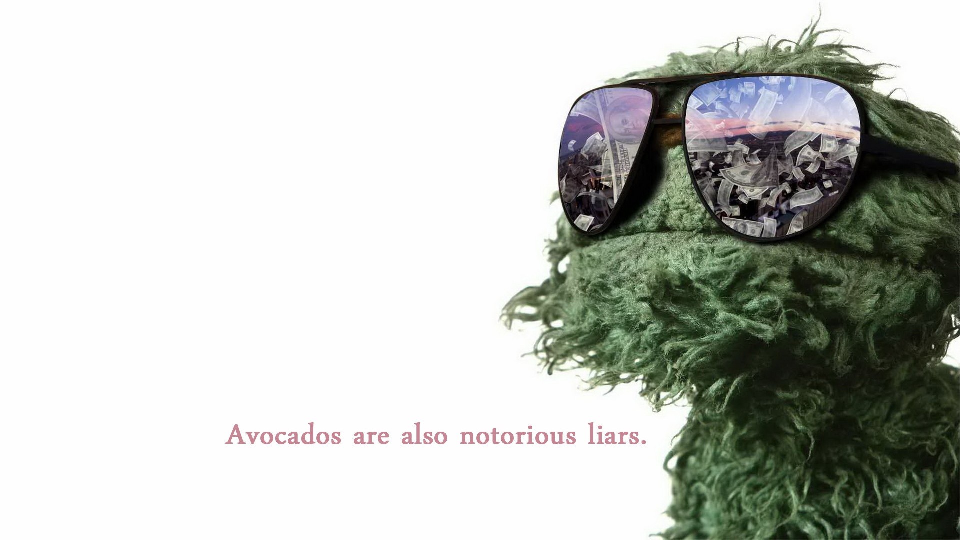 Oscar The Grouch Simple Background Glasses 1920x1080