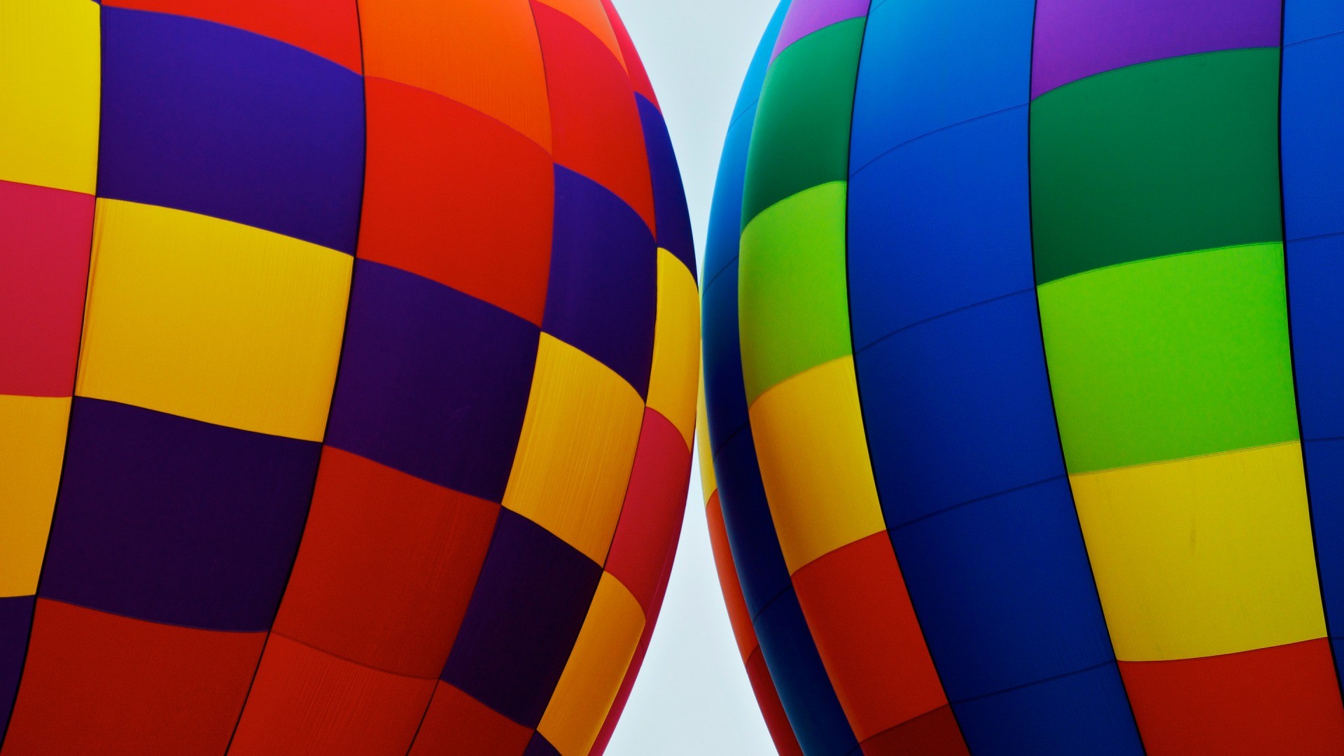 Colorful Square Hot Air Balloons Simplicity 1920x1080