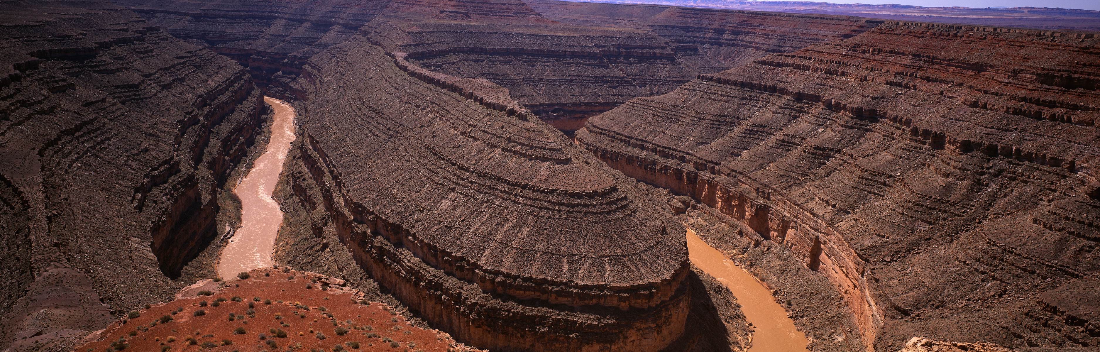 Landscape Rock Formation Canyon Horseshoe Canyon Grand Canyon National Park Arizona USA 3750x1200