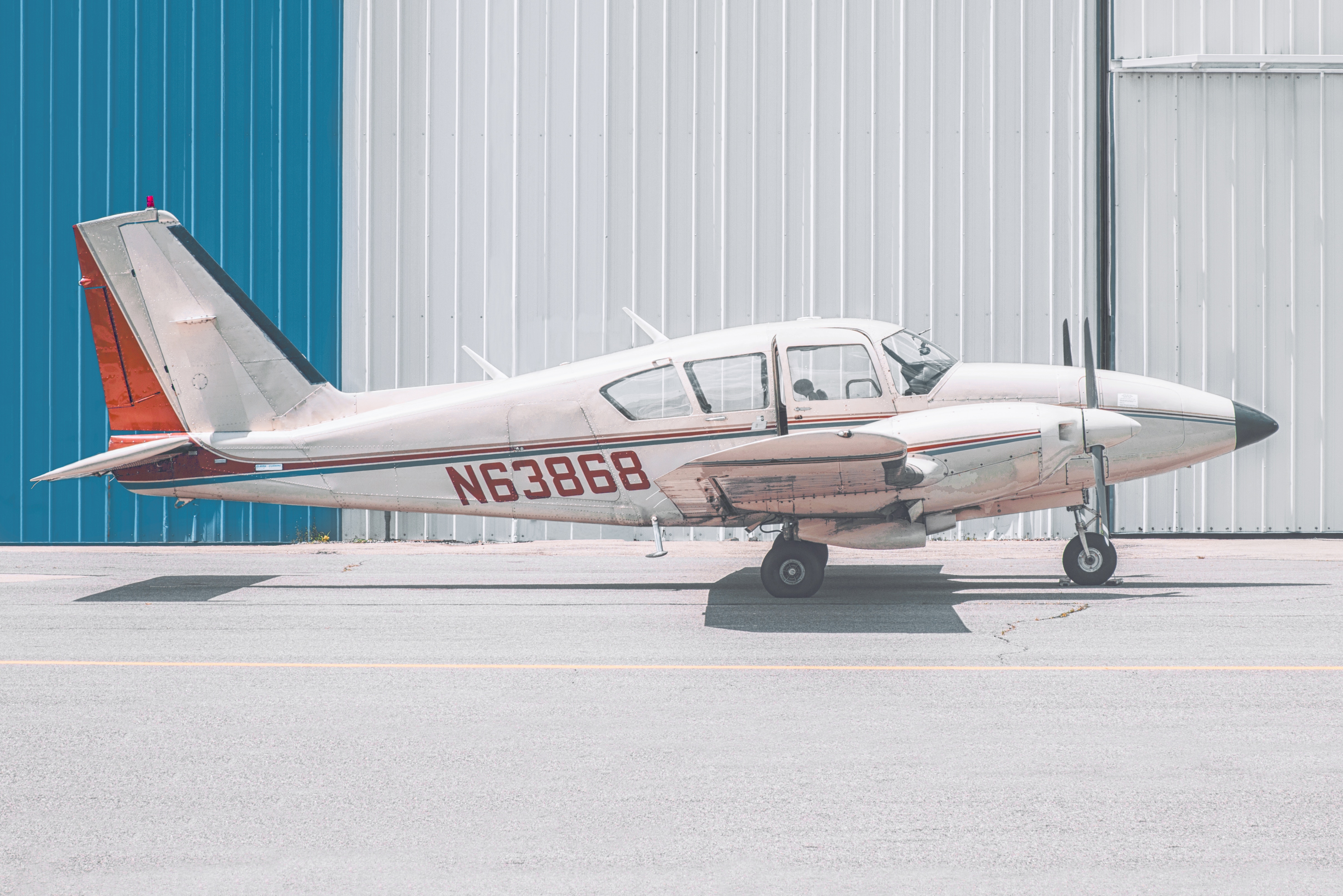 Airplane White Propeller Wings Window 4841x3229