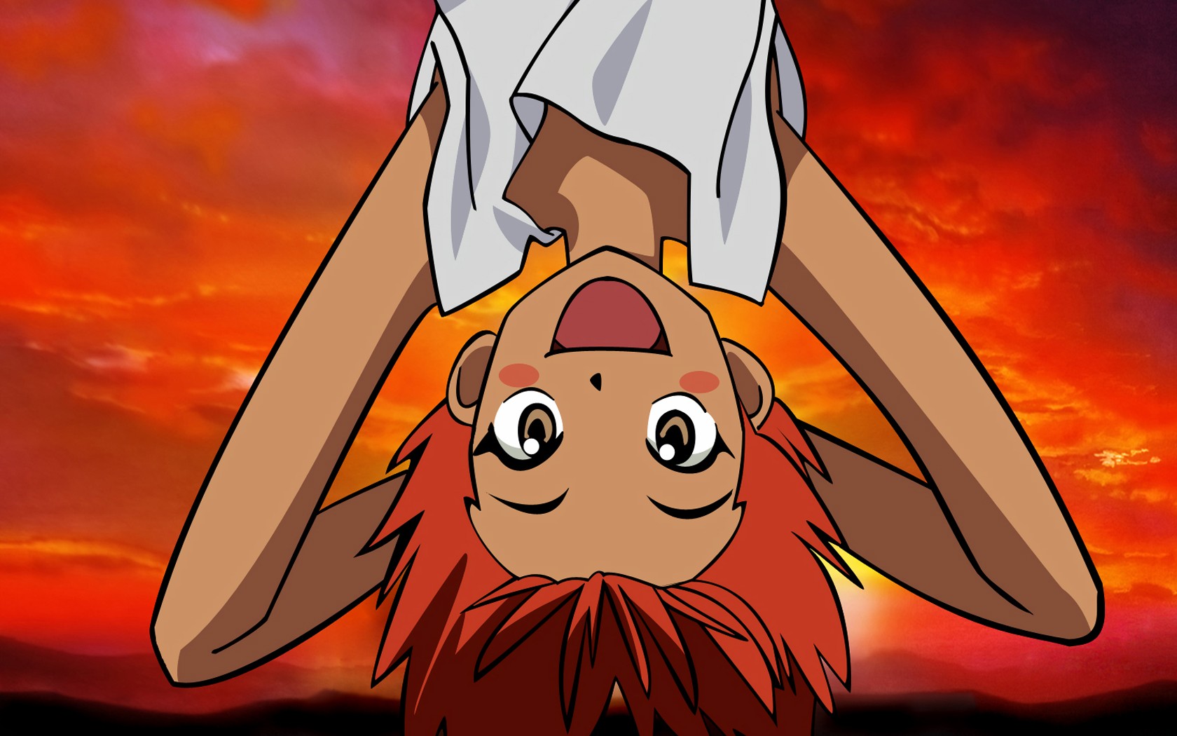 Cowboy Bebop Edward Wong Hau Pepelu Tivrusky IV Anime Redhead Upside Down 1680x1050