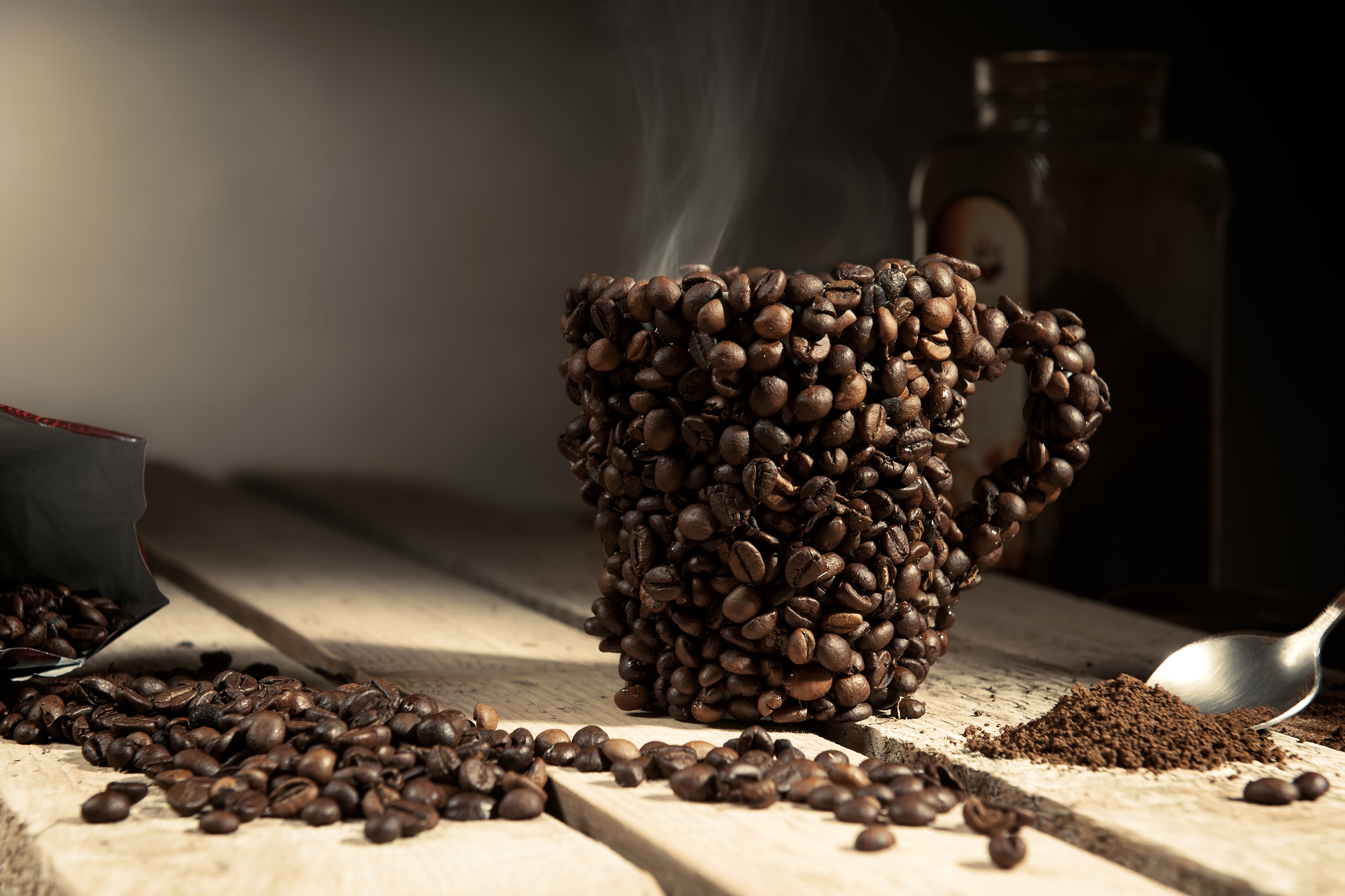 Coffee Beans Cup Still Life 7200x4800