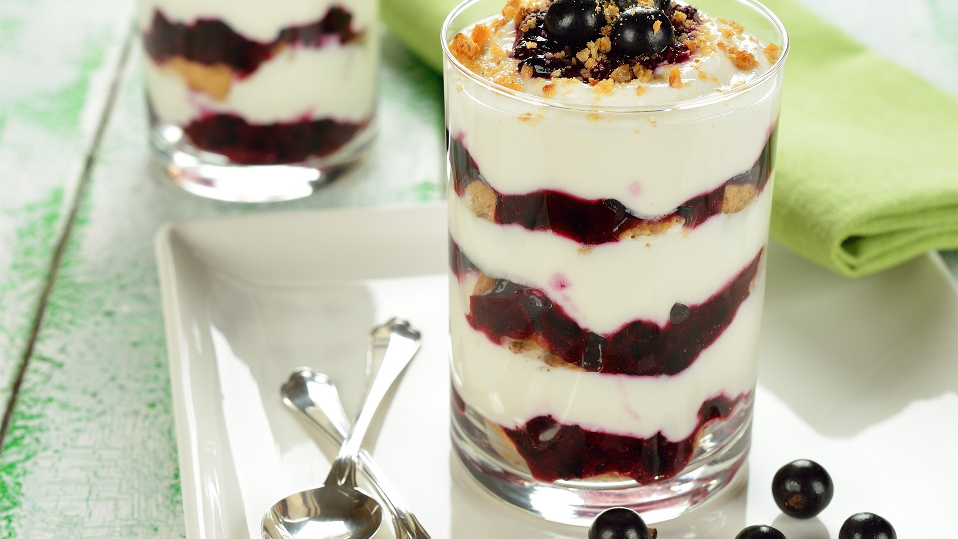 Dessert Food Blackberries 1920x1080