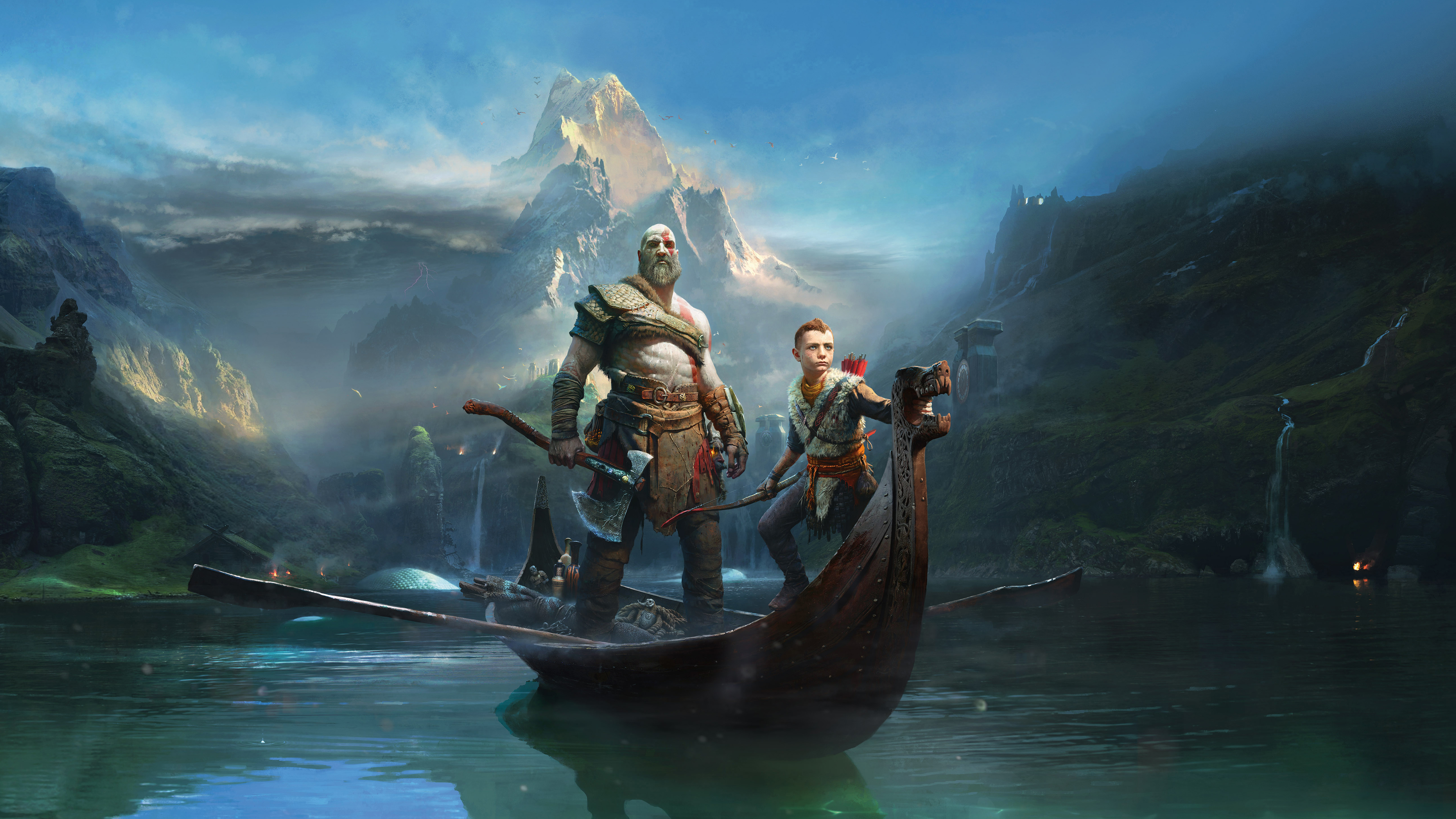 Kratos God Of War God Of War 2018 Atreus God Of War God Of War 5120x2880