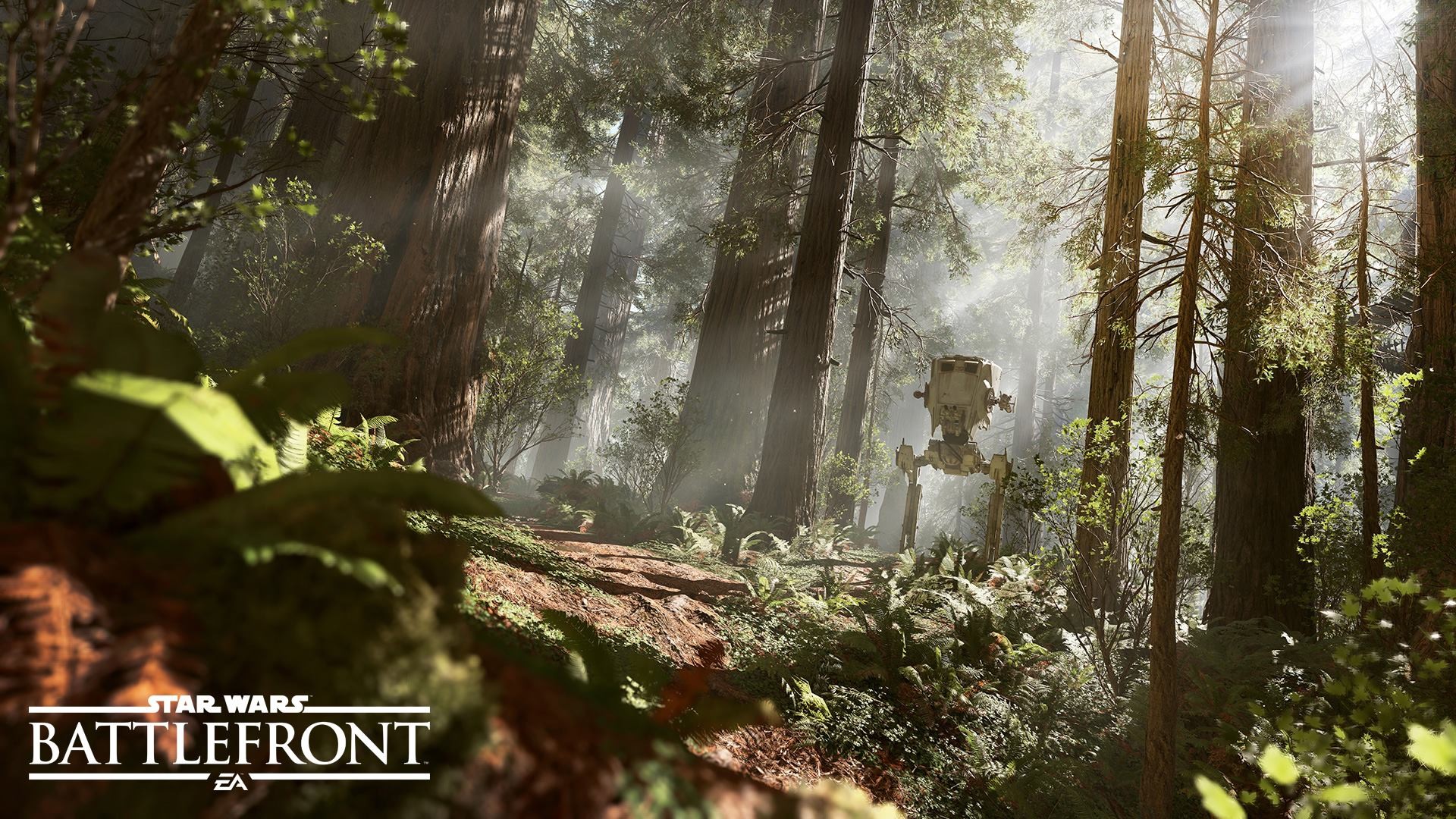 Star Wars Star Wars Battlefront Endor Battle Of Endor AT ST Trees Galactic Empire AT ST Walker 1920x1080