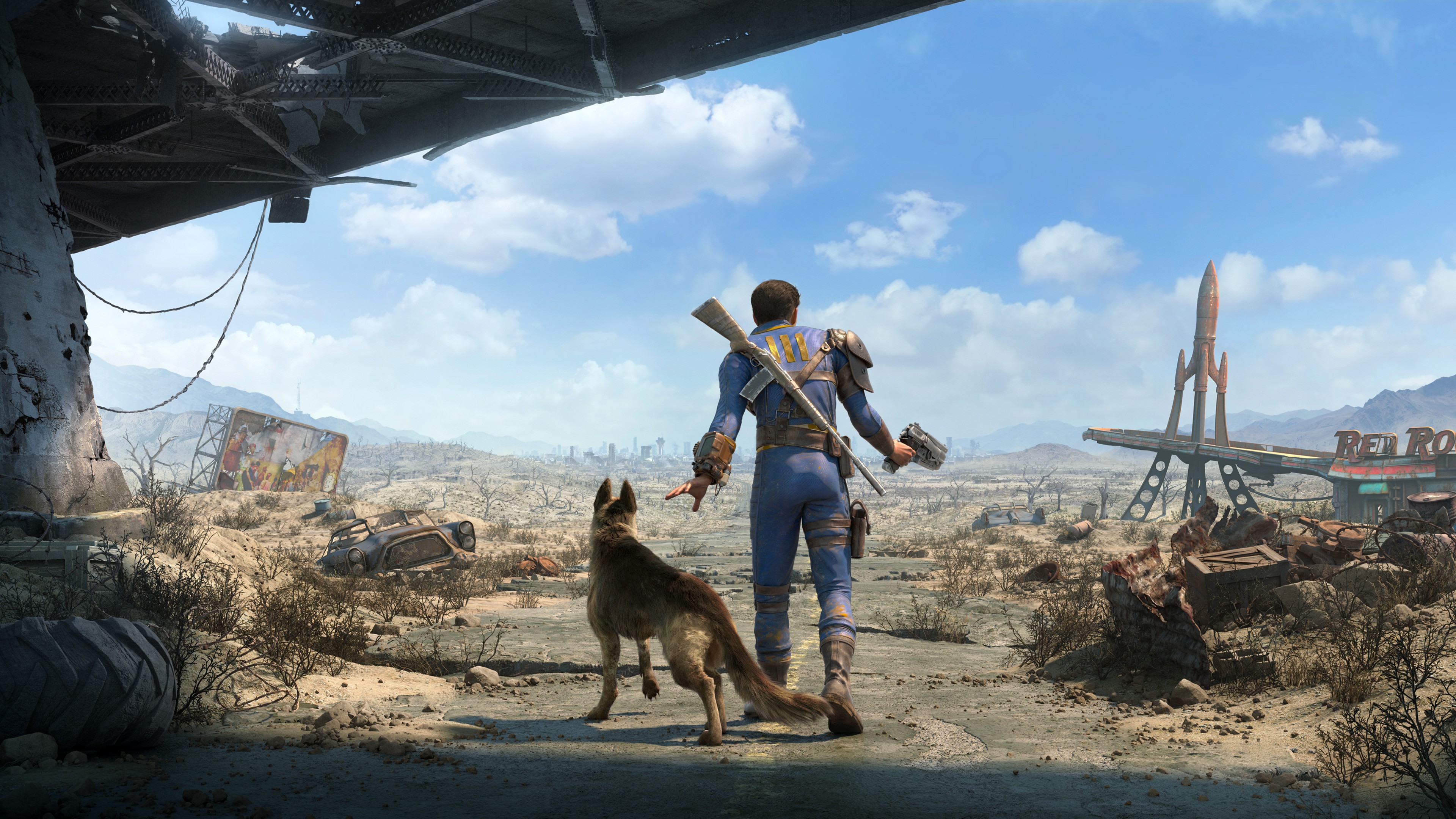 Video Games Fallout 4 Fallout Dogmeat Bethesda Softworks Pip Boy 3840x2160