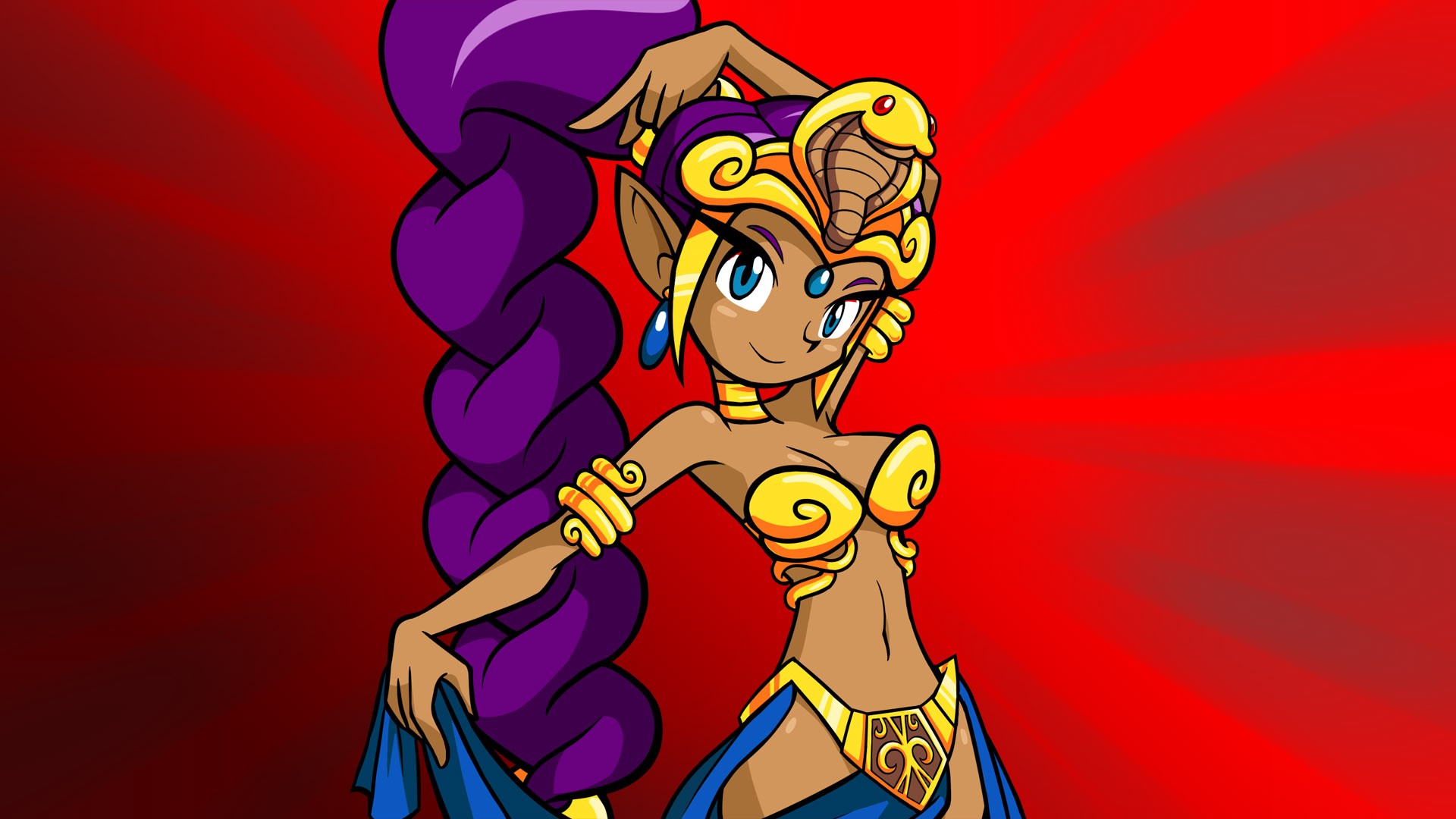 Shantae Riskys Revenge Genie Girl Anime Girls Anime Purple Hair 1920x1080