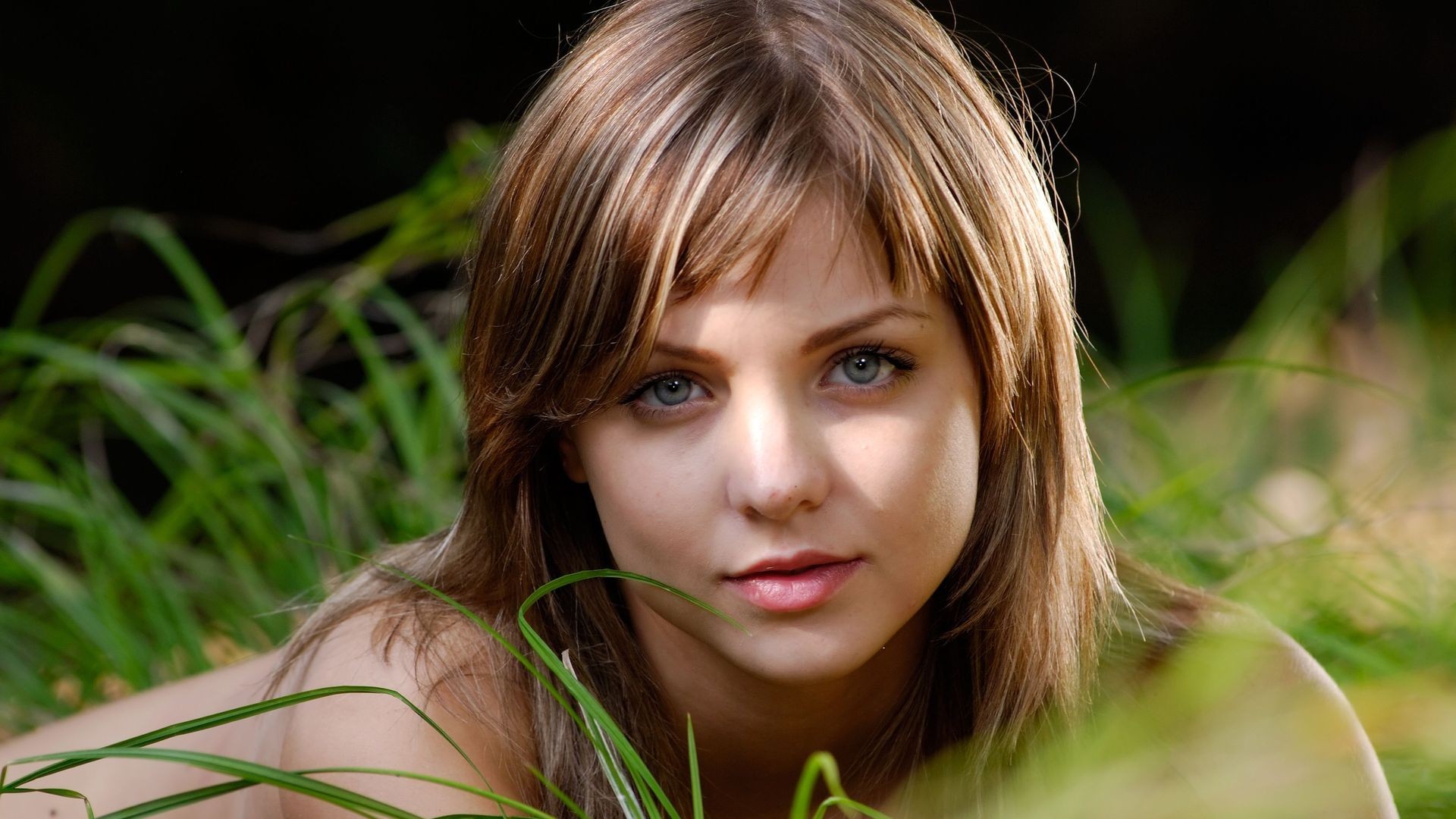 Eyes Portrait Women Outdoors Blonde Face Amelie Devushka 1920x1080