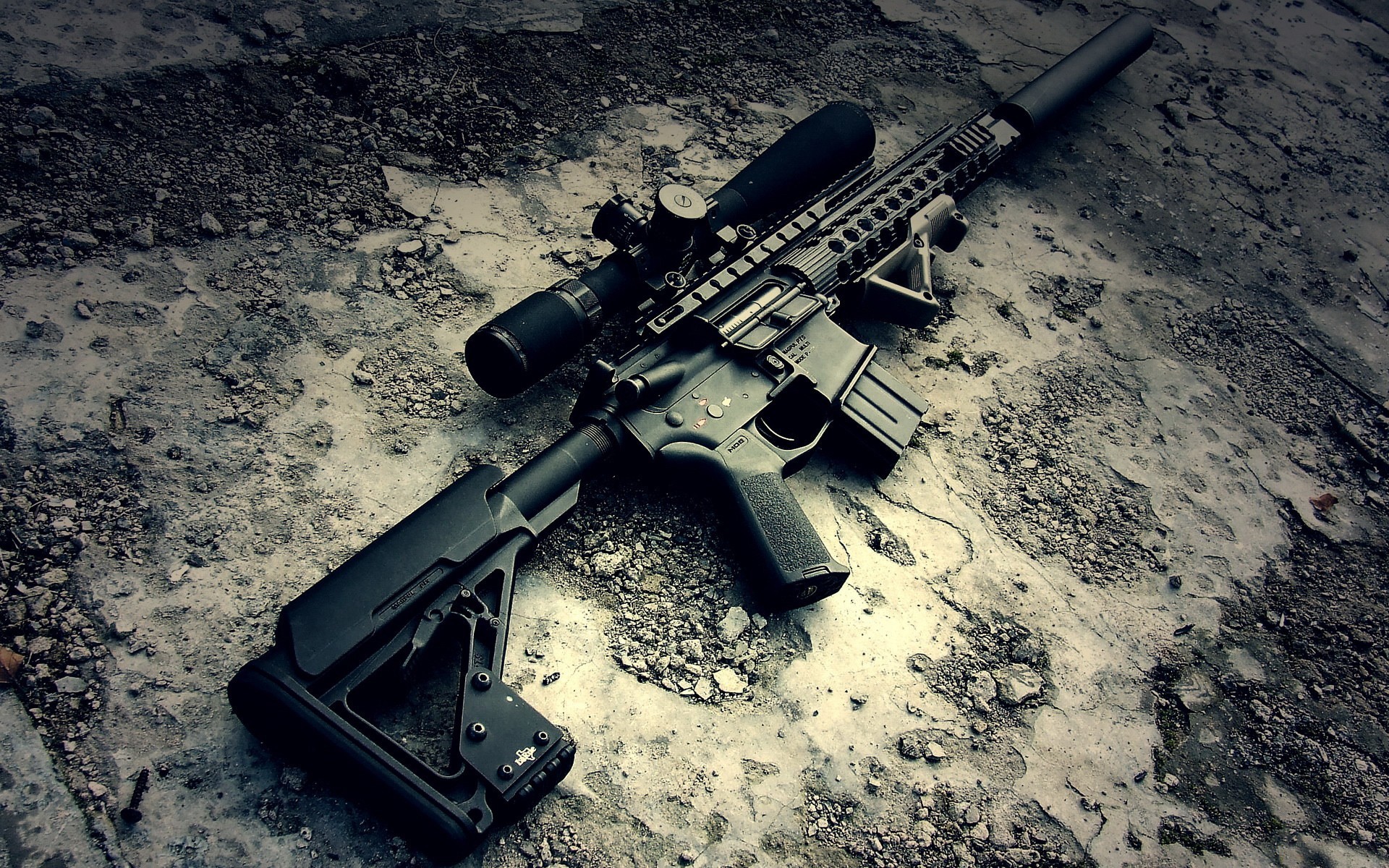 AR 15 Rifles Gun Weapon Military 1920x1200