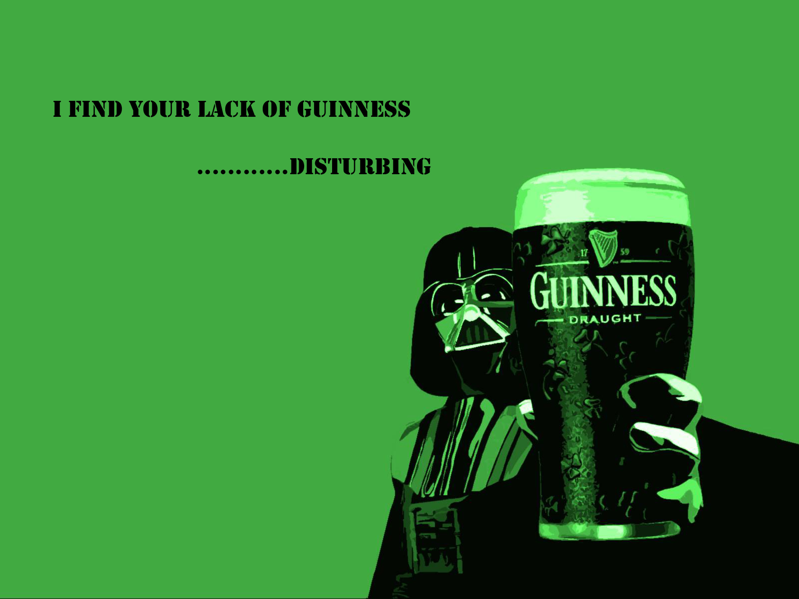Quote Beer Darth Vader St Patricks Day Guinness 1600x1200