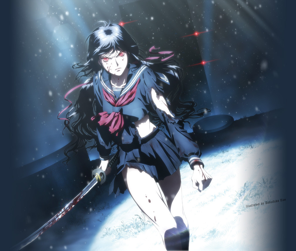 Blood C Anime Skirt Katana Anime Girls Sword 1024x868