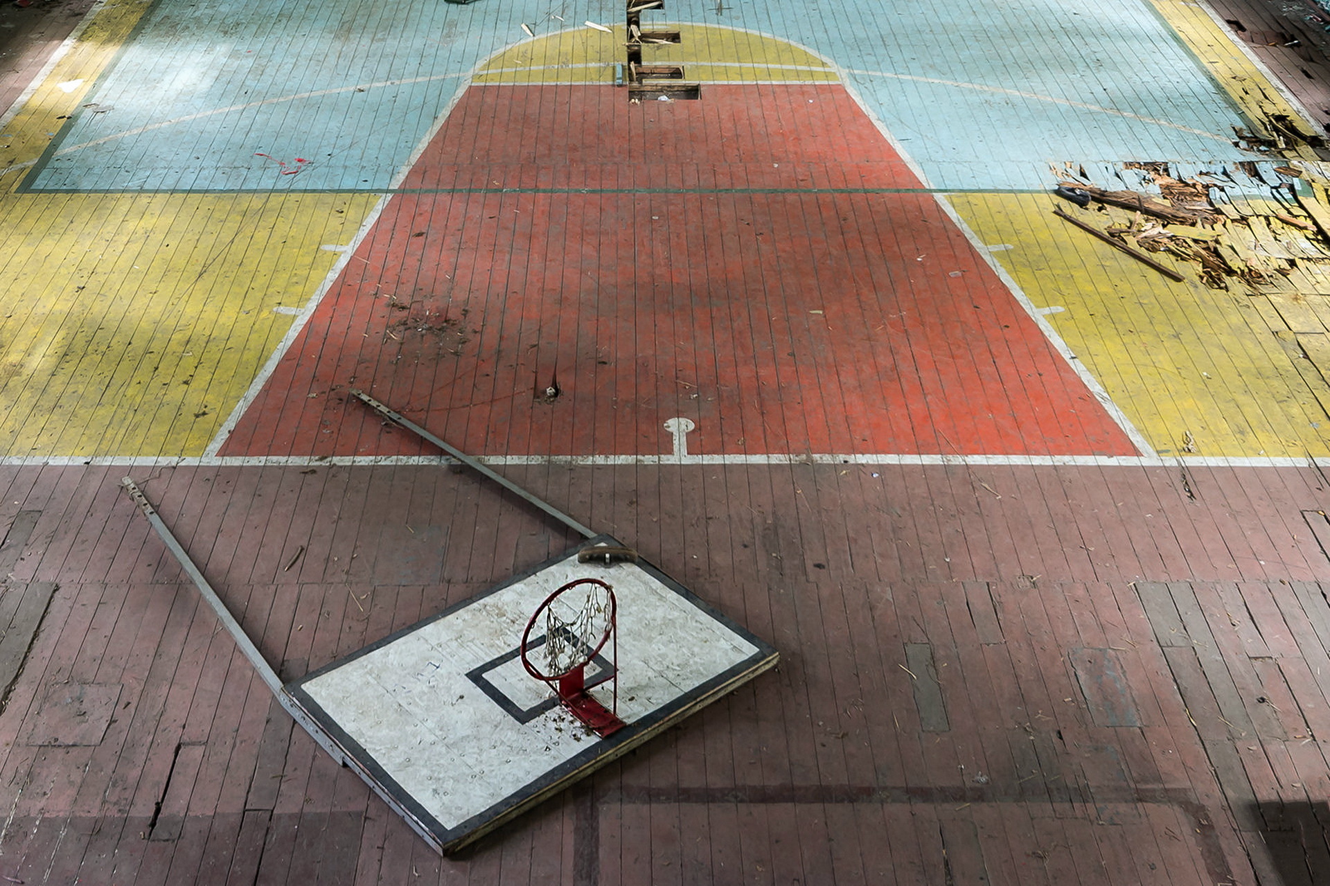 Sport Basketball Court Ruin Old 1920x1279