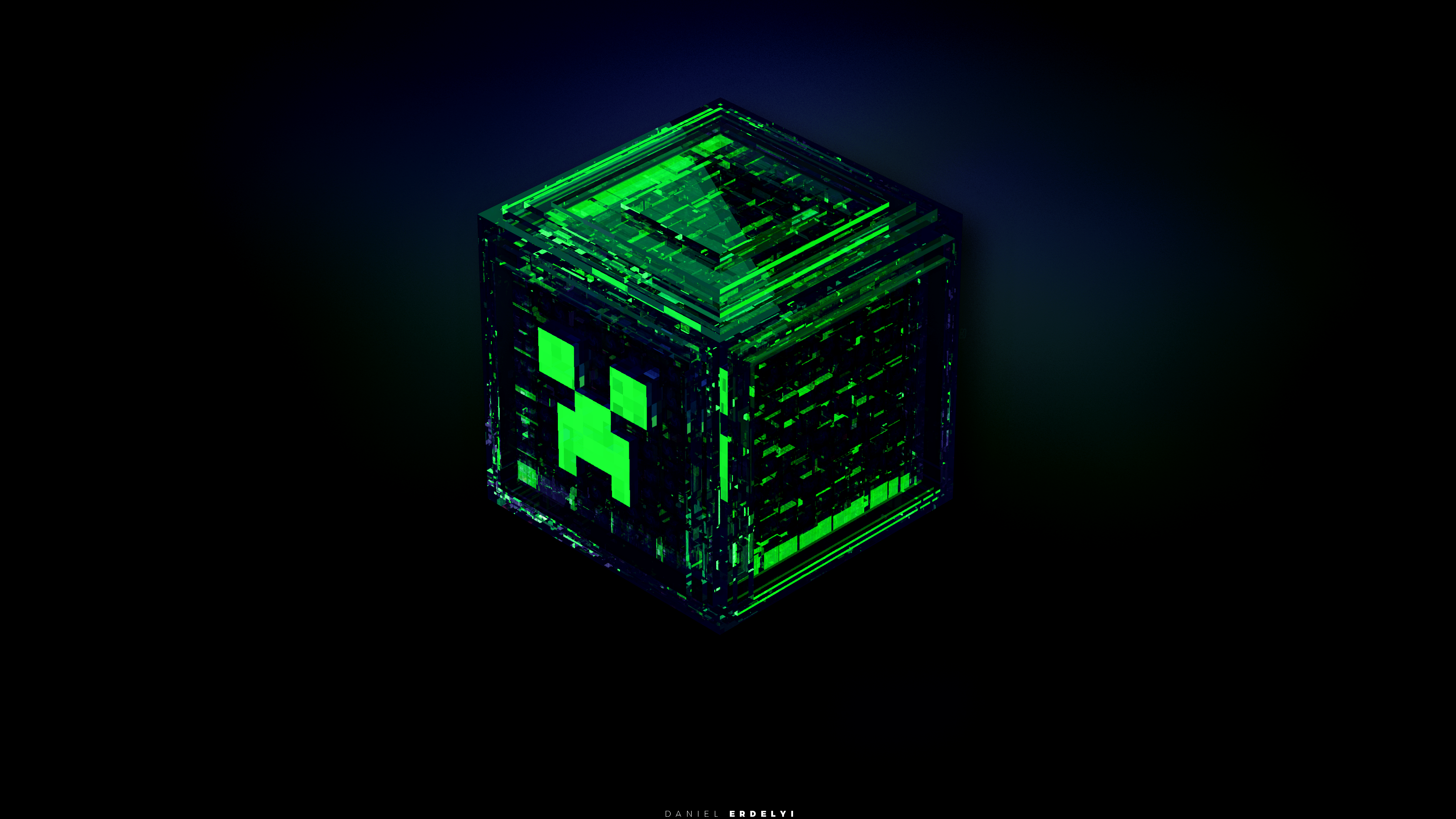 Minecraft Creeper Green 3200x1800