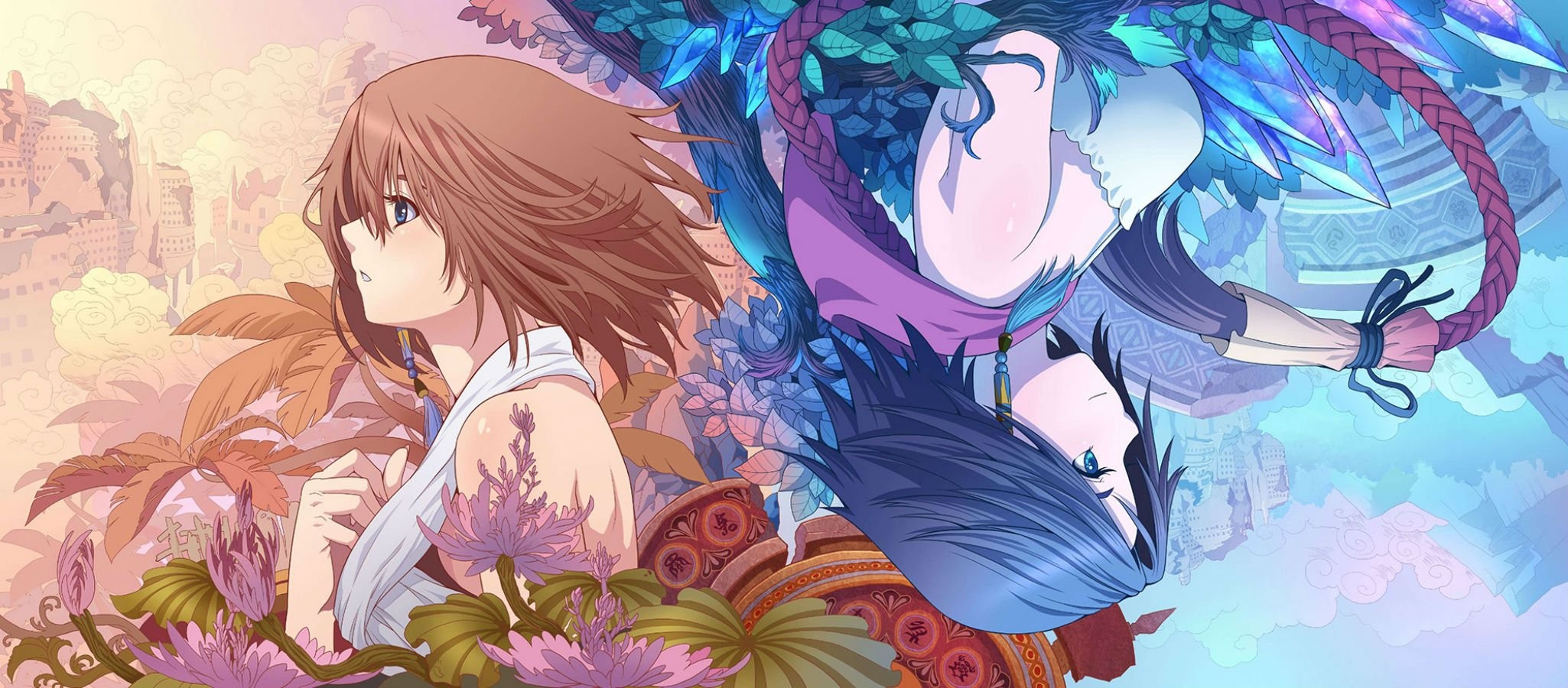 Anime Anime Girls Blue Hair Blue Eyes Short Hair Yuna Final Fantasy X Final Fantasy 2050x900