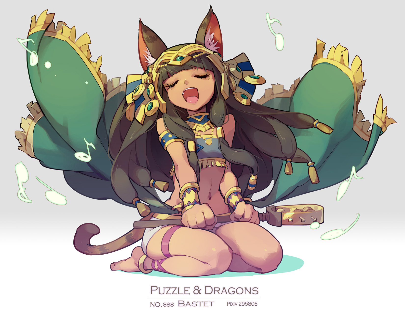 Anime Girls Puzzle Dragons Animal Ears Tail Bastet 1650x1272