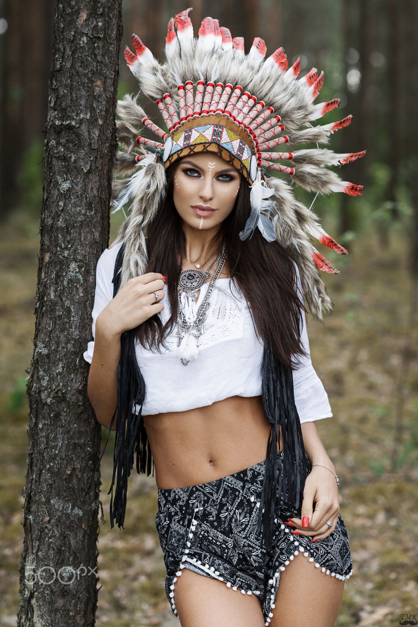 Tomash Masojc Women Dark Hair Long Hair Straight Hair Hair Accessories Native American Clothing Blou 1335x2000