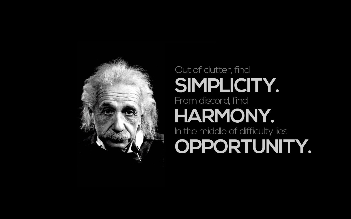 Quote Albert Einstein Men Monochrome Simple Background 1440x900