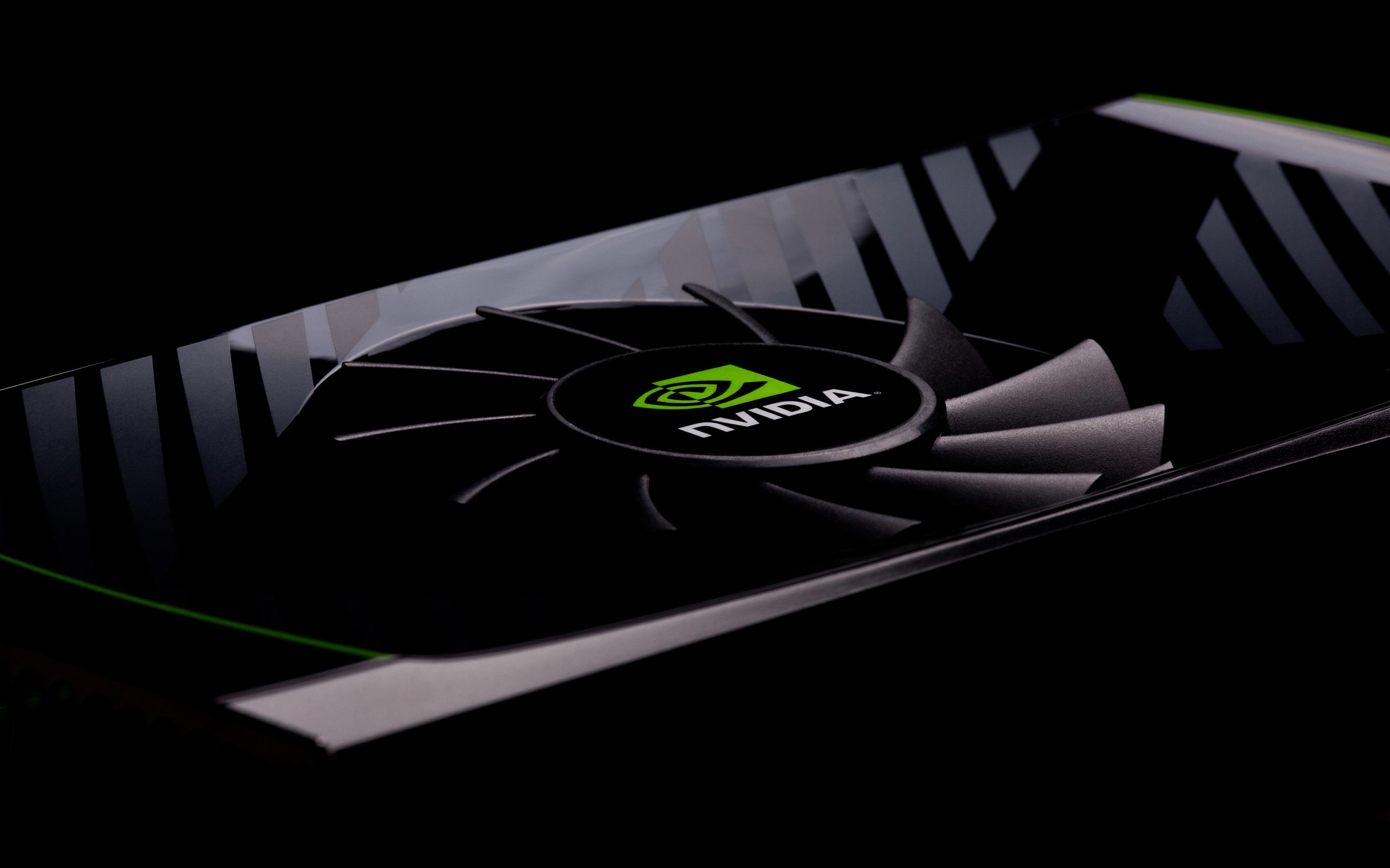 Nvidia GPUs GeForce Computer Cooling Fan Technology Closeup Graphics Card PC Gaming Black 3000x1875