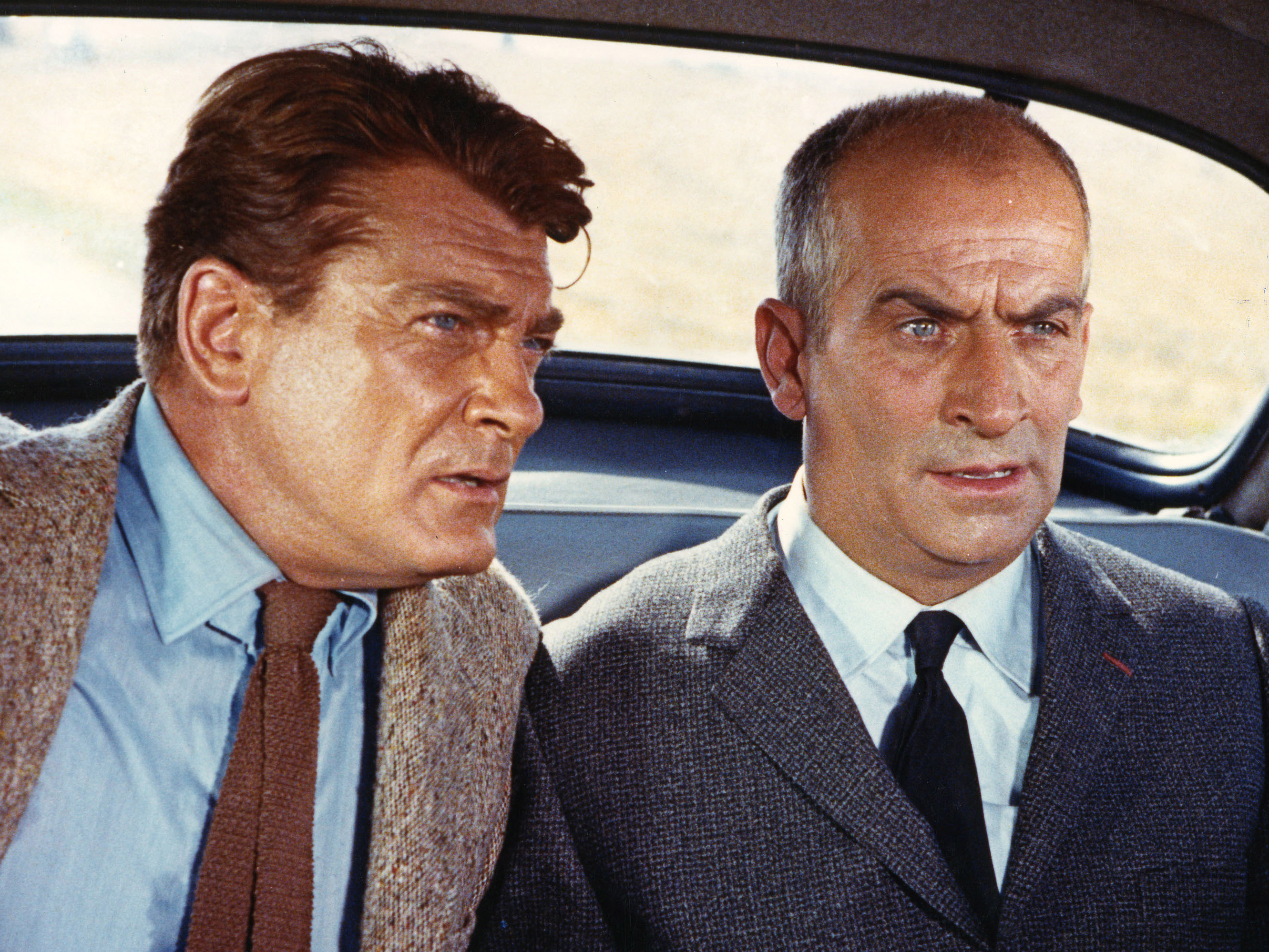 Men Actor Movies Fantomas Jean Marais French Vintage Film Stills Suits Car Interior Tie 1960s Blue E 2662x1998