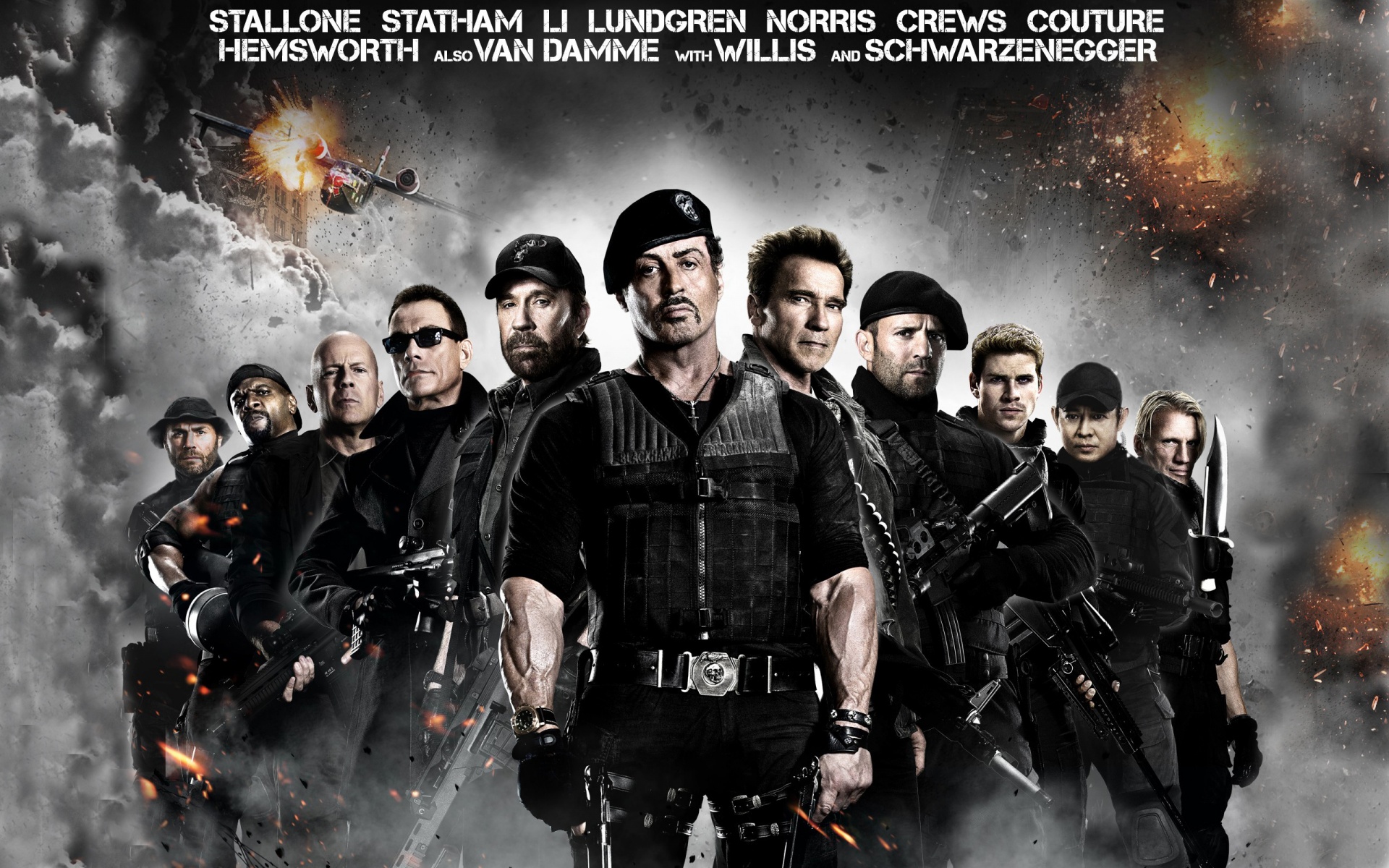 The Expendables 2 Barney Ross Sylvester Stallone Chuck Norris Booker The Expendables Jean Claude Van 1920x1200