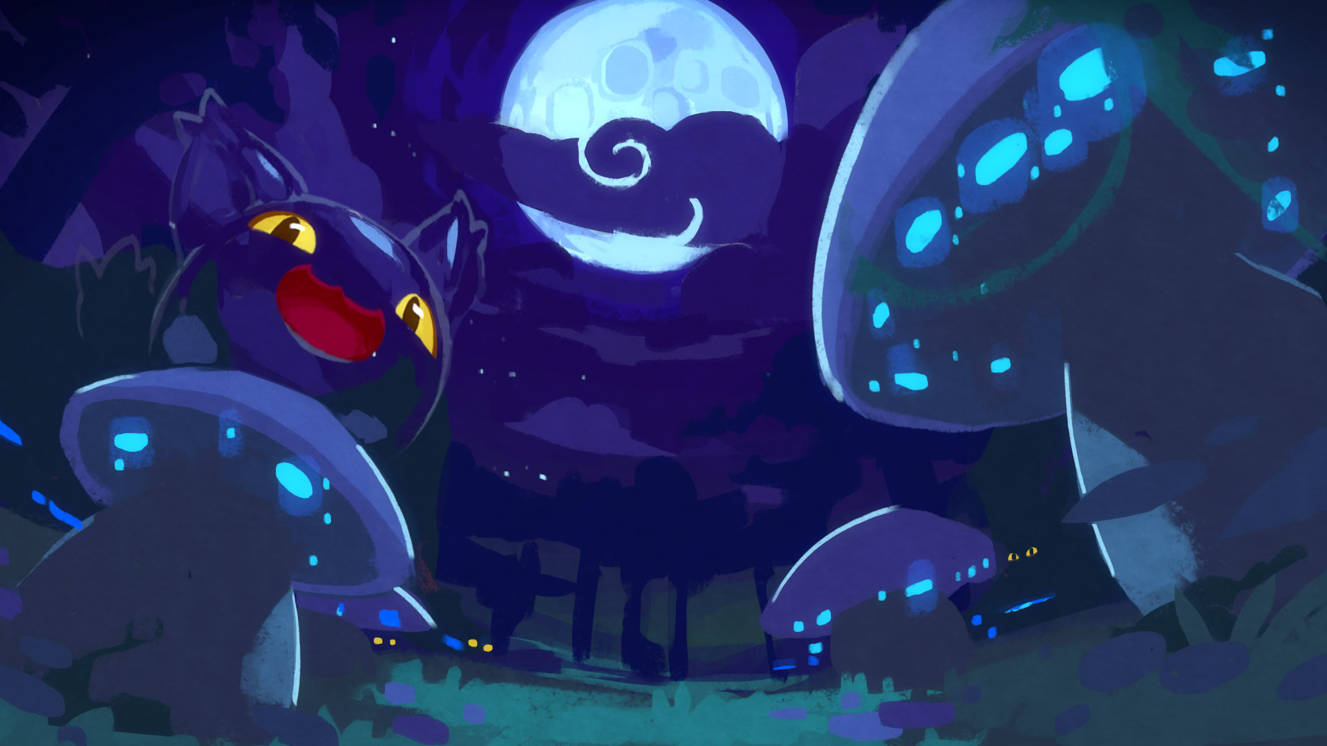 Slime Rancher Night Slimes Mushroom 1920x1080