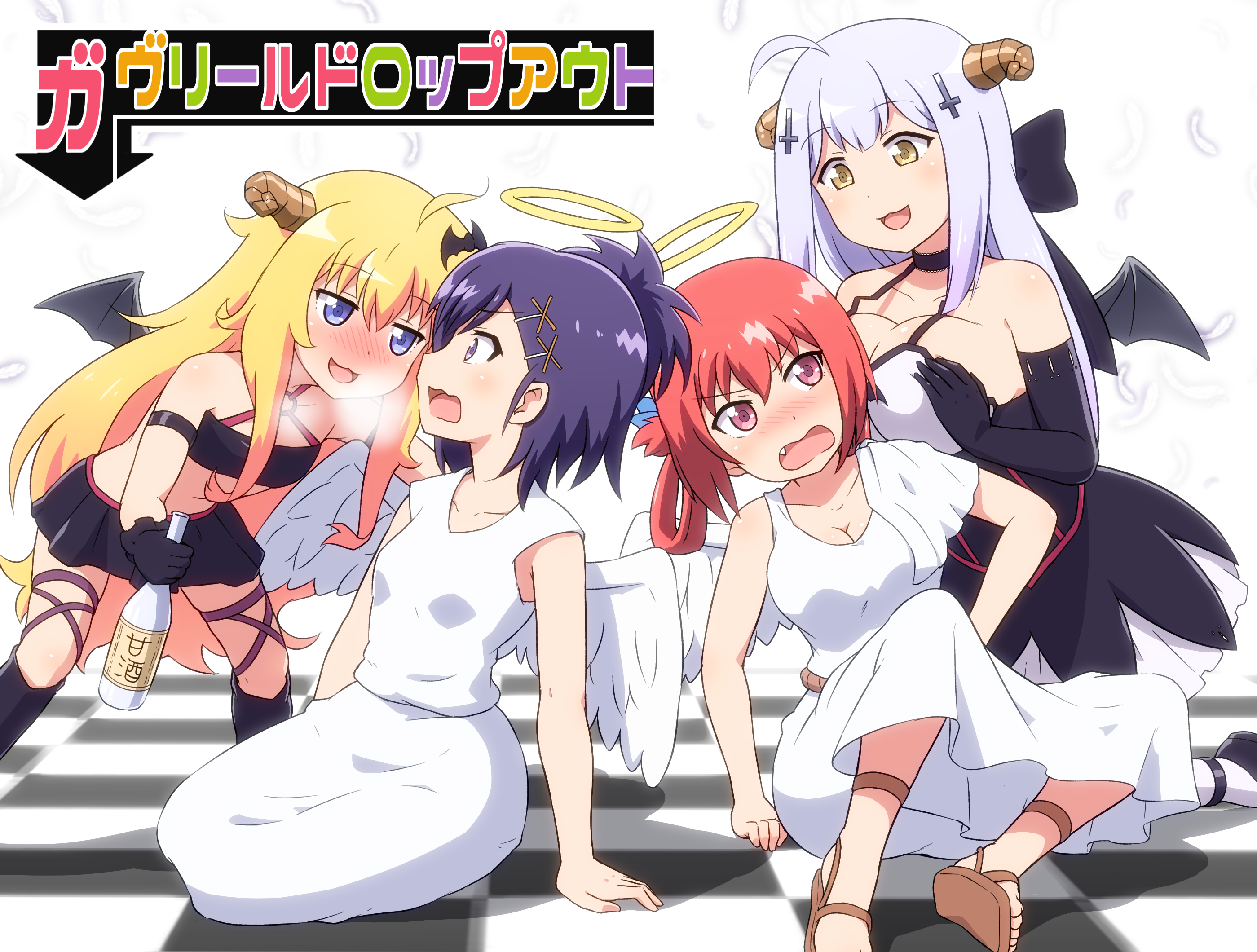 Anime Anime Girls Gabriel Dropout Gabriel White Tenma Satanichia McDowell Kurumizawa Vignette April  2799x2120