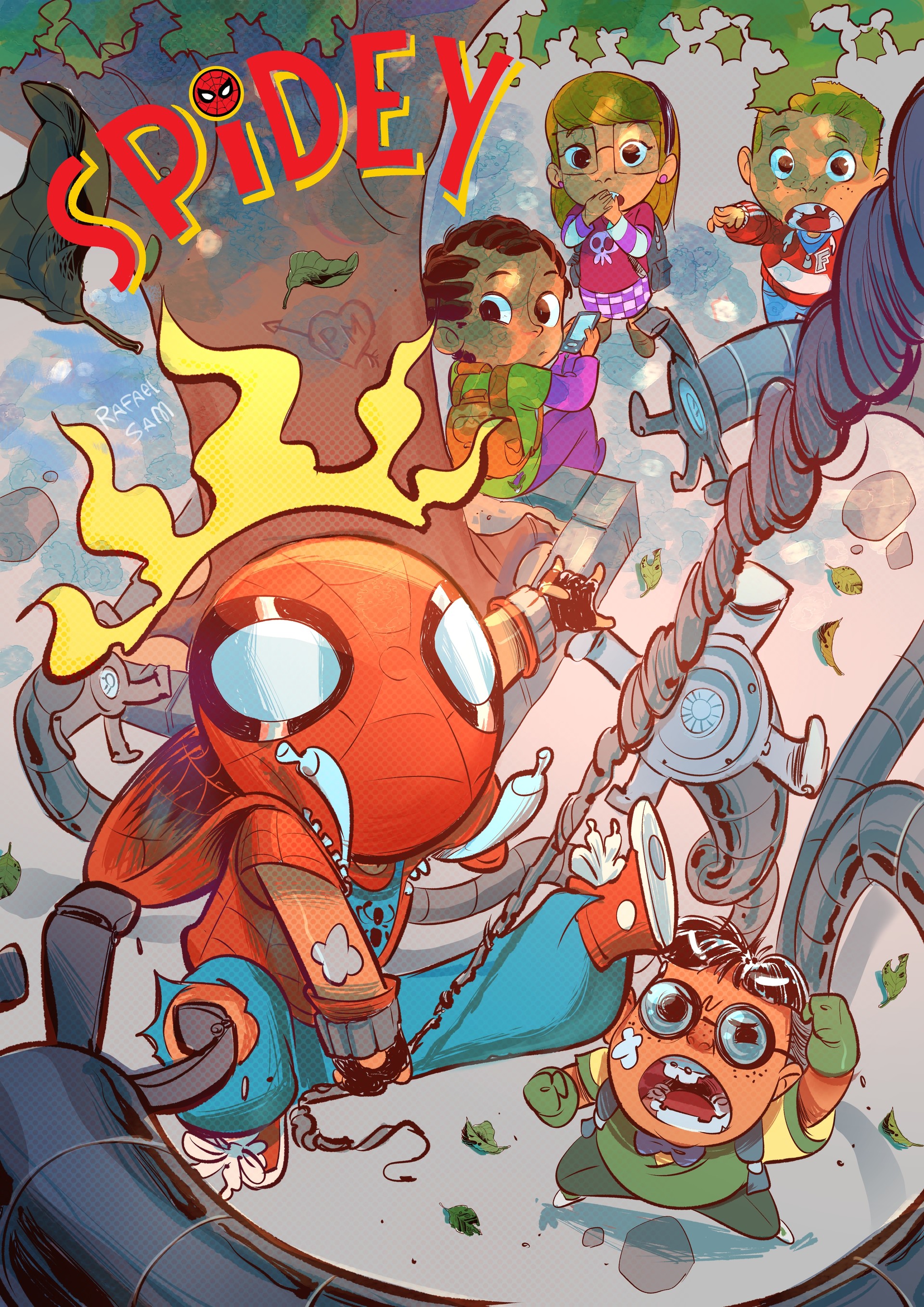 Rafael Sam Illustration Marvel Comics Spider Man Dr Octopus 1920x2715