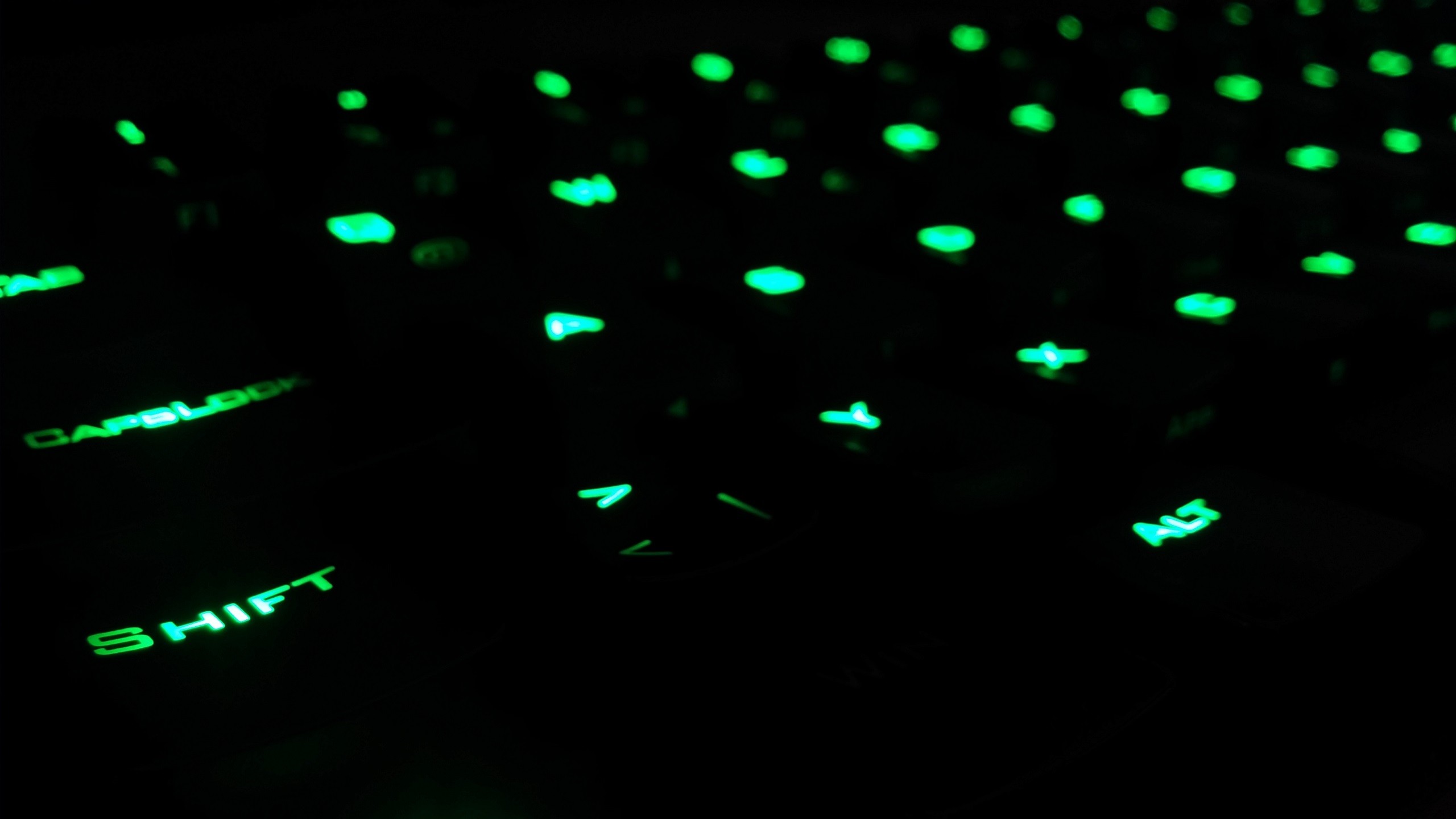 Mechanical Keyboard Keyboards Keyboards LEDs Dark Green 2560x1440