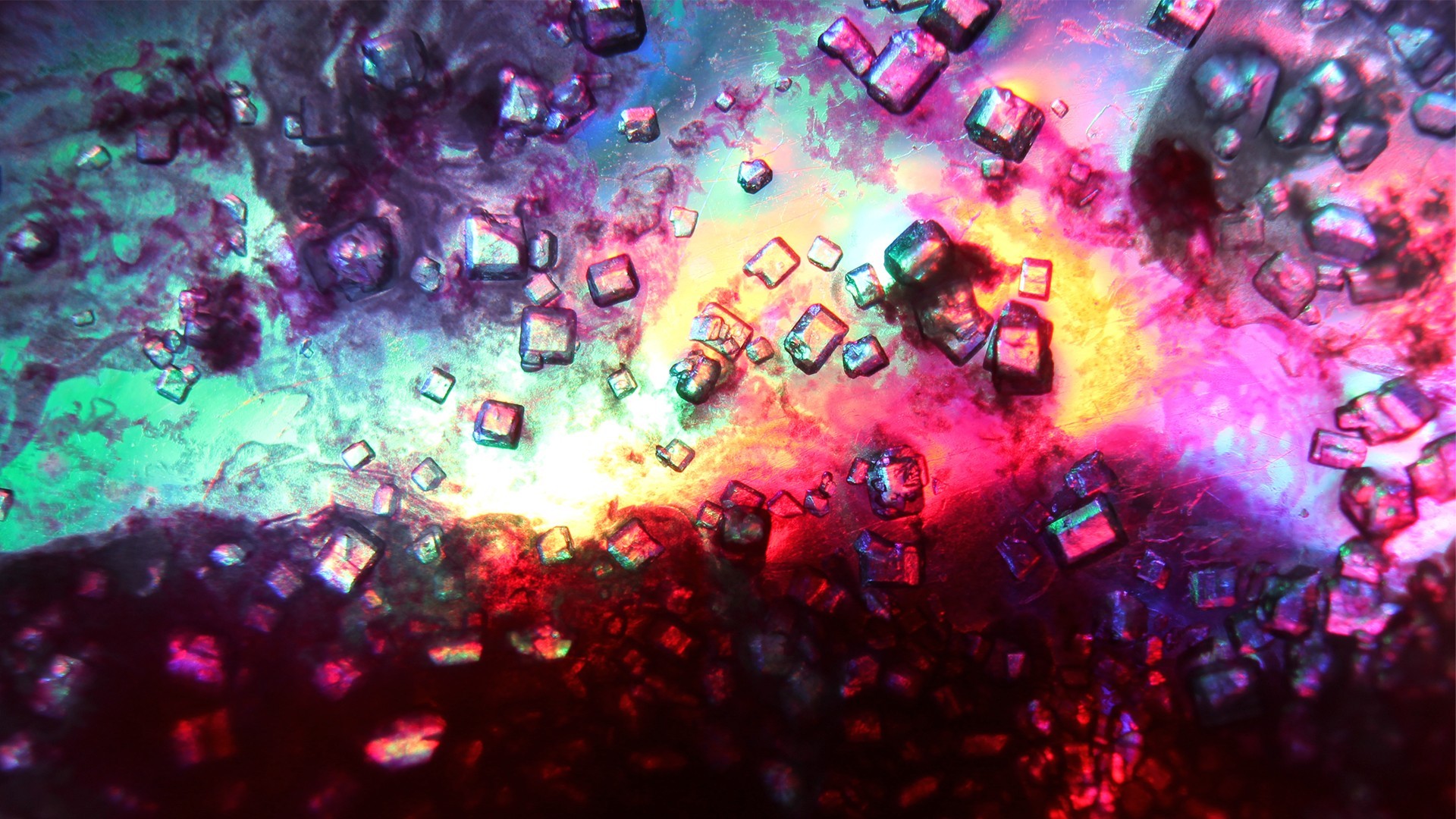 Abstract Colorful Digital Art Melting 1920x1080