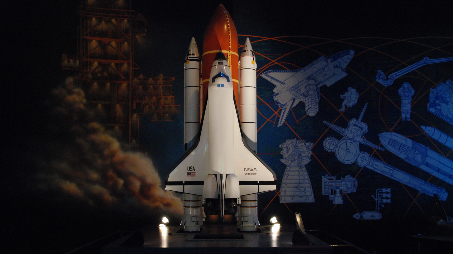 Vehicles Space Shuttle Endeavour 1920x1080
