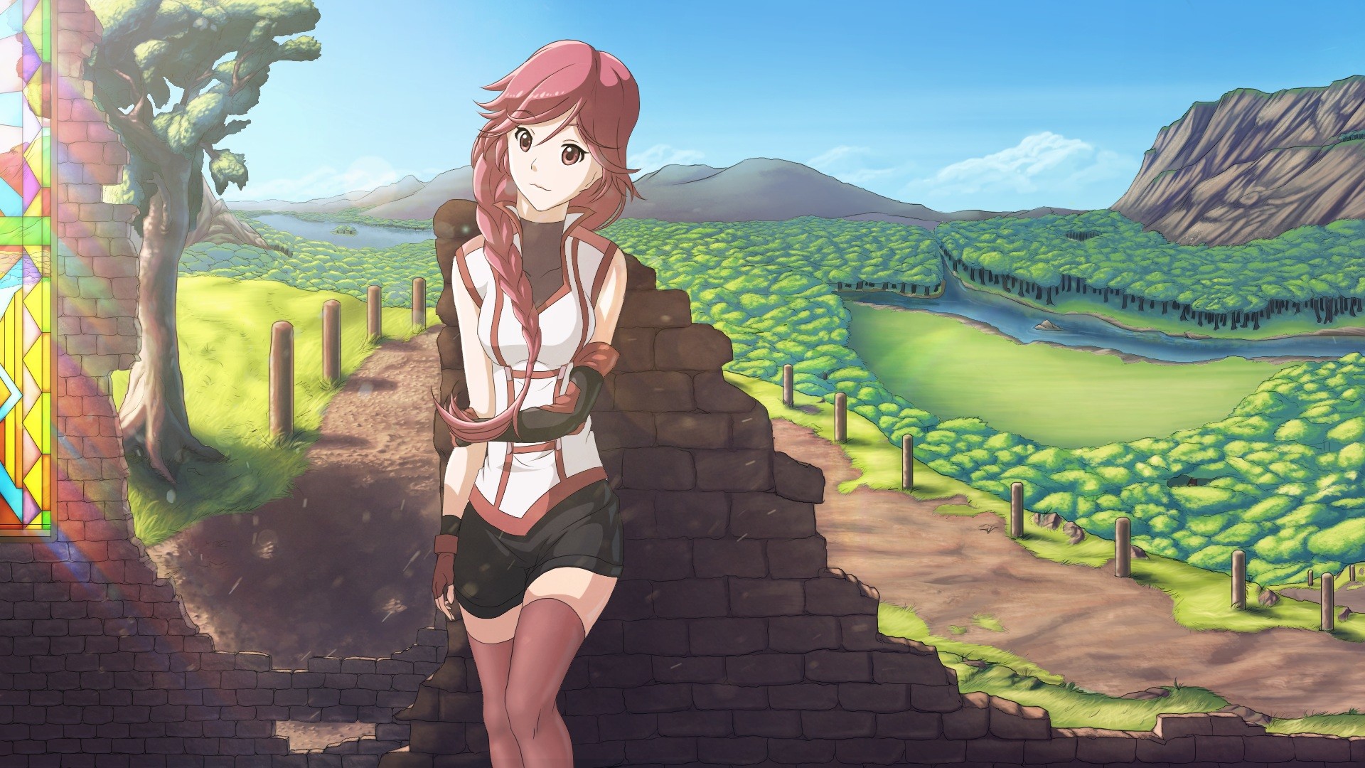 Anime Anime Girls Hai To Gensou No Grimgar Yume Character Braids Gloves Long Hair 1920x1080