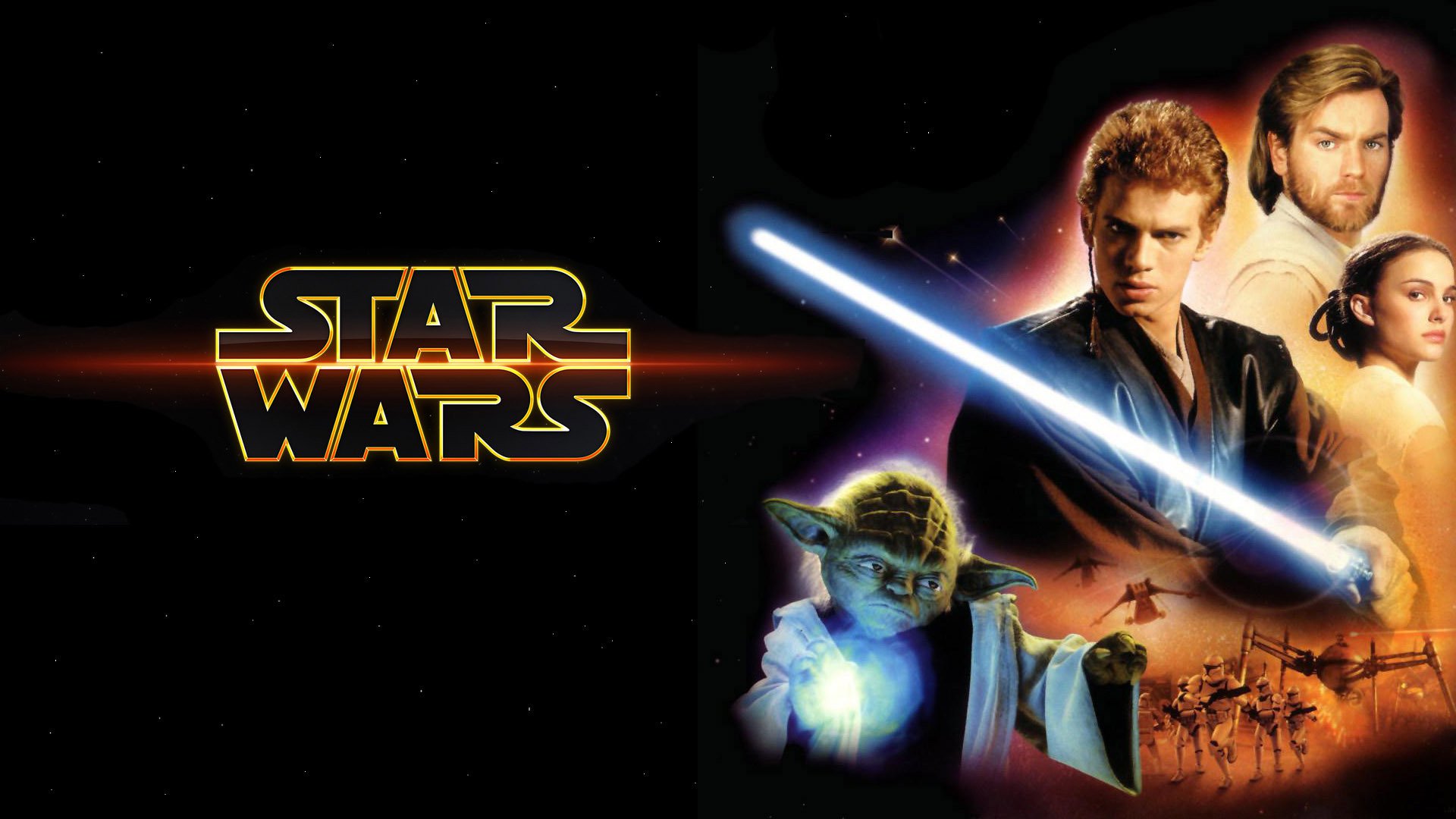 Yoda Anakin Skywalker Padme Amidala Obi Wan Kenobi Lightsaber Jedi 1920x1080