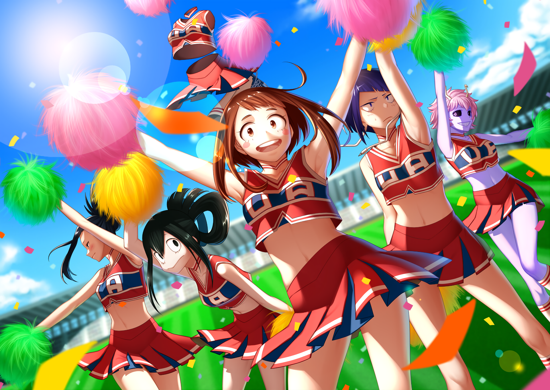 Boku No Hero Academia Colorful Anime Anime Girls Cheerleaders 1920x1360