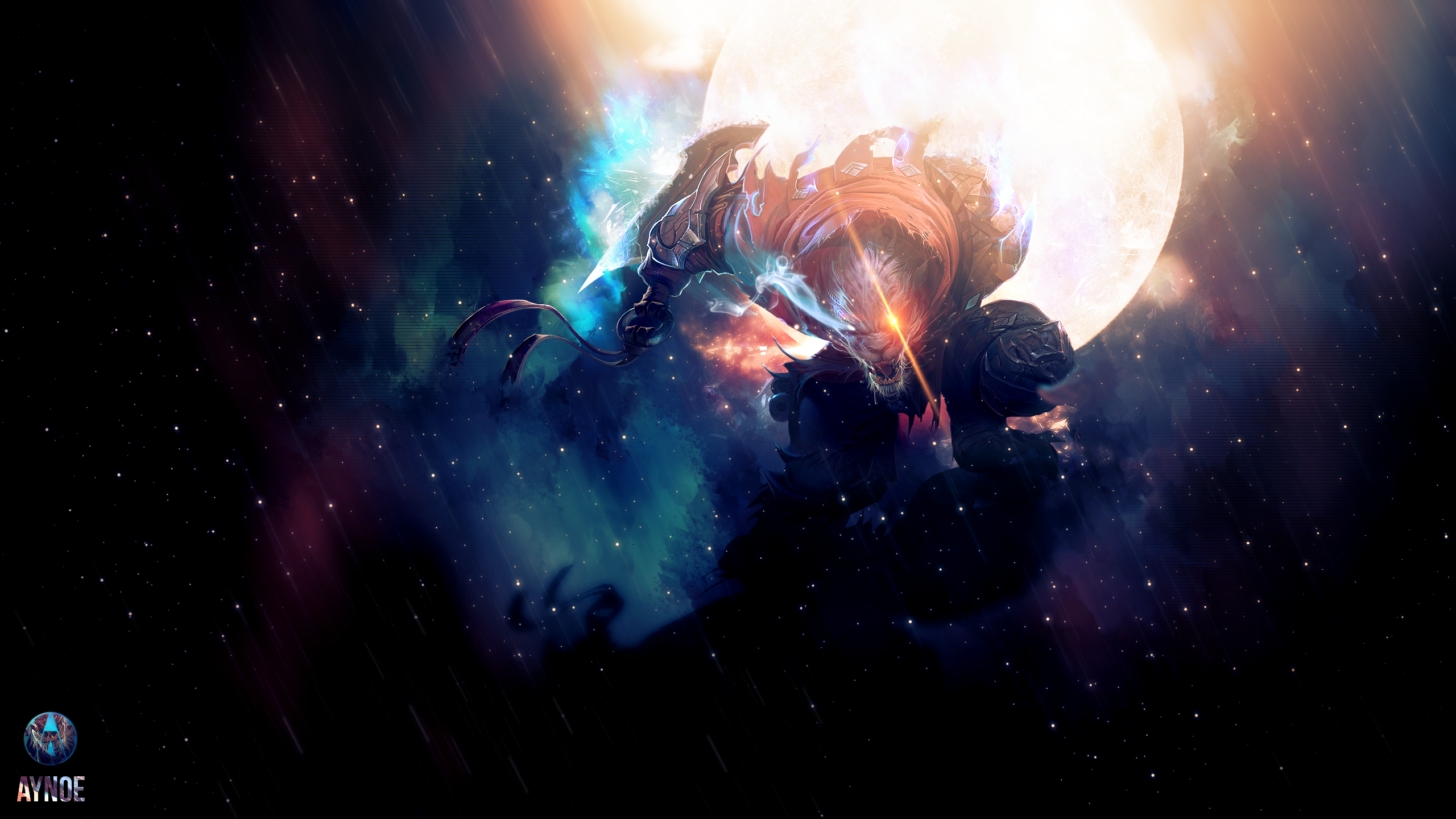 League Of Legends Rengar Rengar Space Fantasy Art Video Games 2560x1440