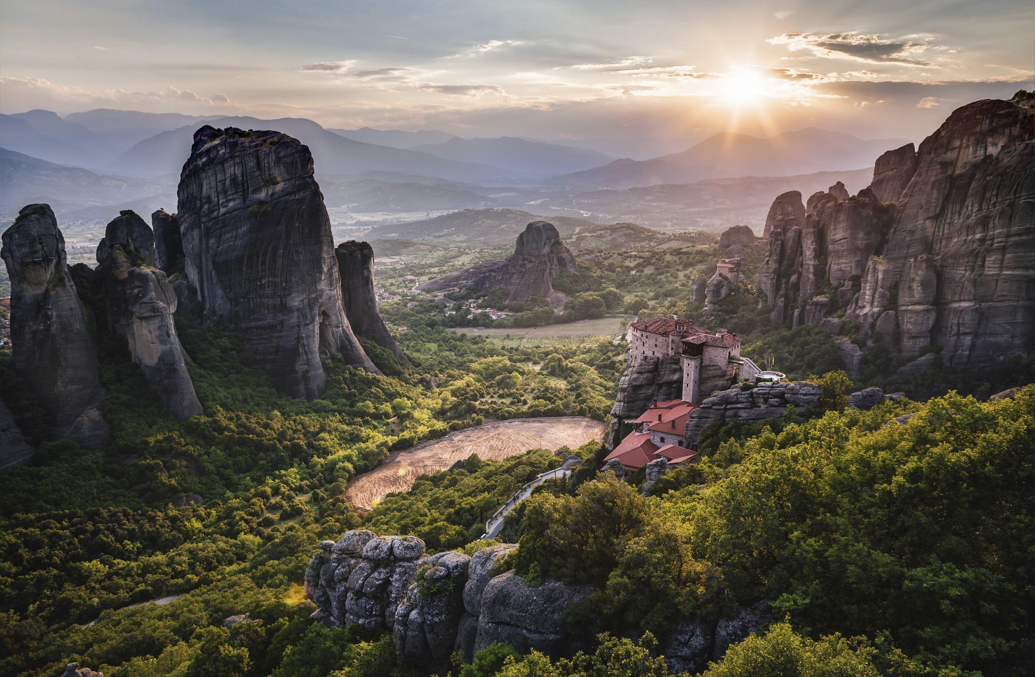 Meteora Greece Monastery Landscape 2048x1340