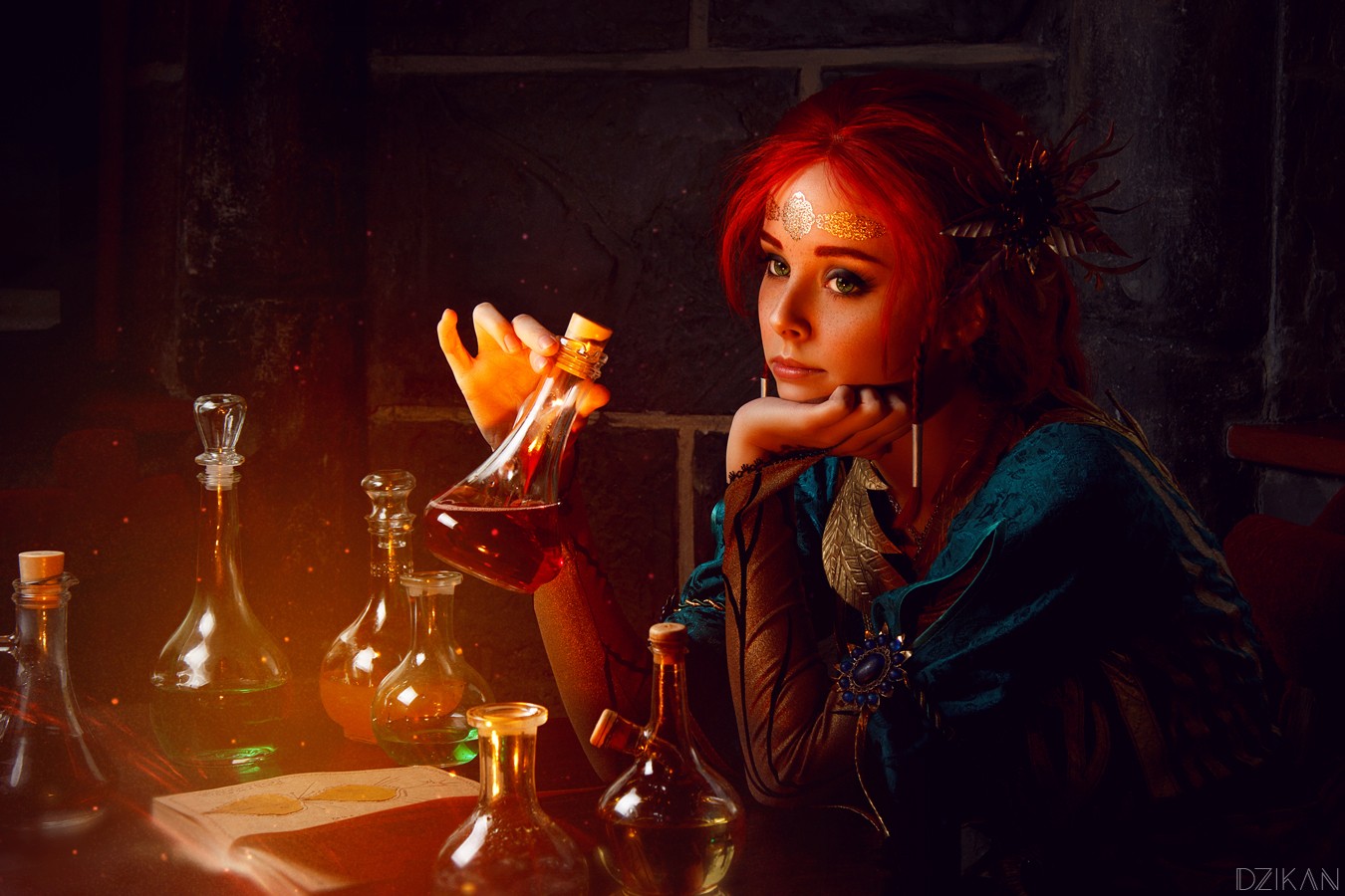 The Witcher Triss Merigold Cosplay Disharmonica Women Model Video Games Helly Von Valentine 1350x900