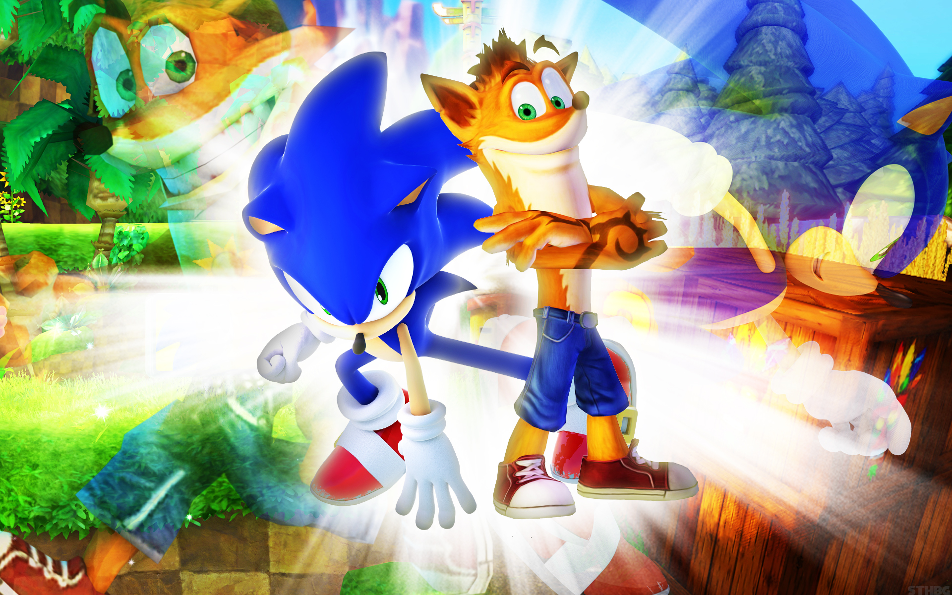Sonic Sonic The Hedgehog Sega Crash Bandicoot Video Games 1920x1200