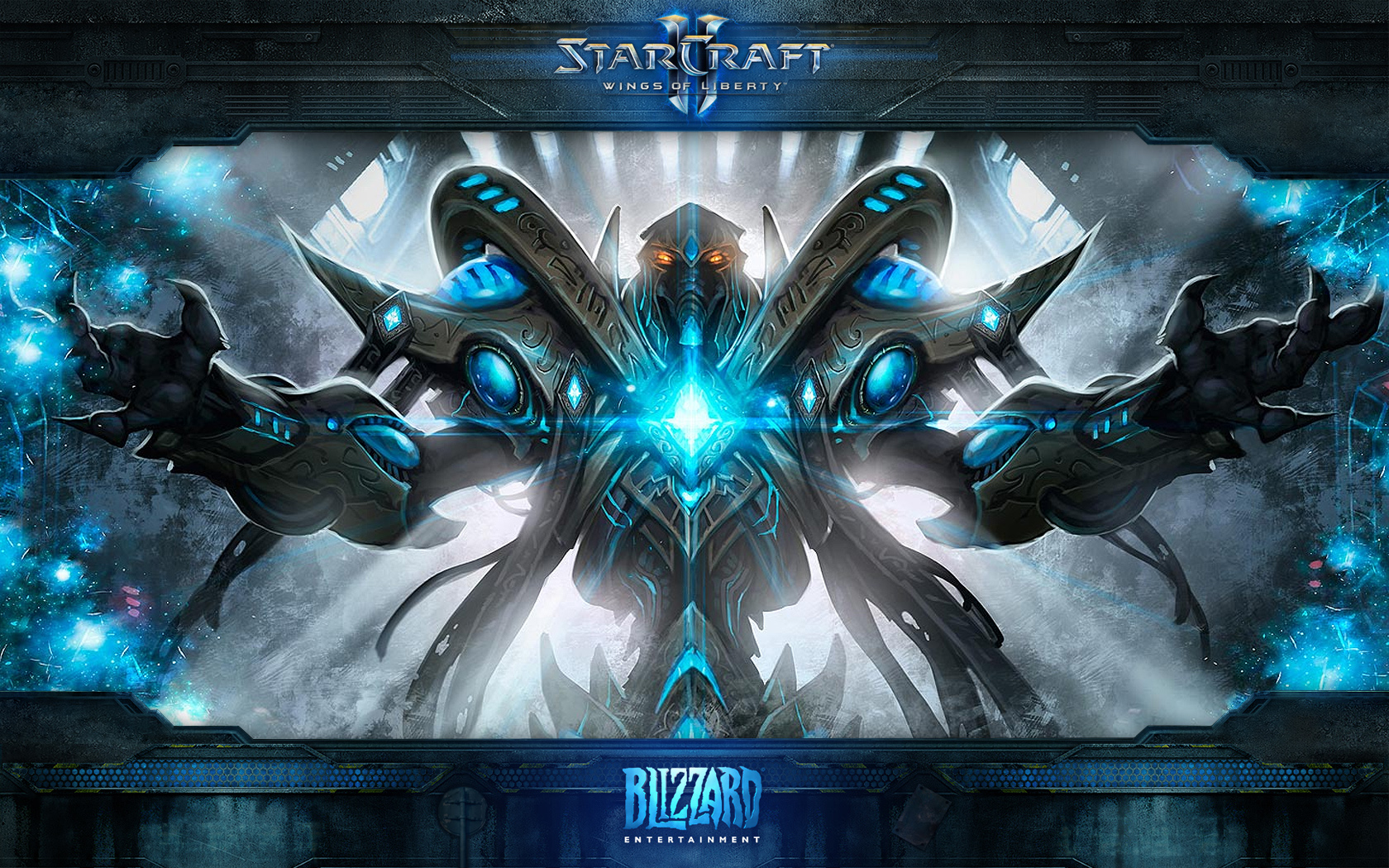 Starcraft Ii Starcraft Ii Protoss Video Games Blizzard Entertainment 2010 Year Blue 1680x1050