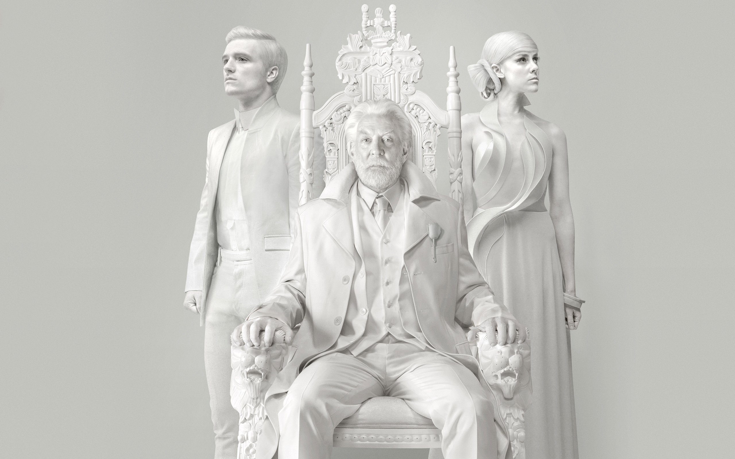 The Hunger Games Mockingjay Part 1 President Snow Donald Sutherland Peeta Mellark Josh Hutcherson Jo 2560x1600