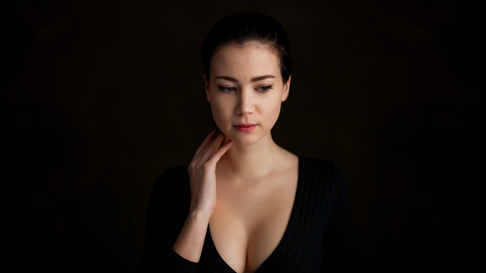 Dmitry Korneev Women Face Portrait 1600x900