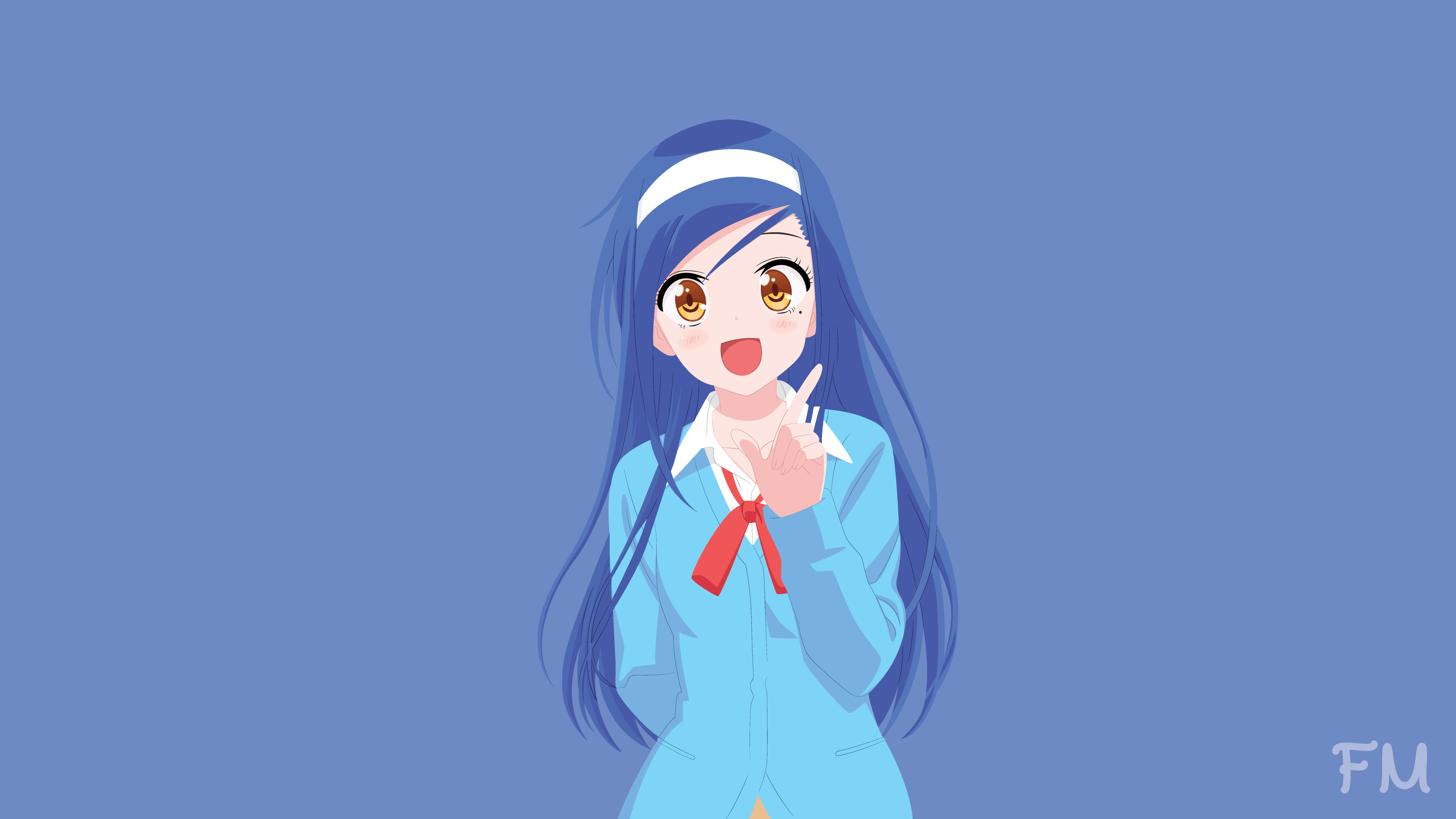 Anime Girls Anime BokuBen Fumino Furuhashi Minimalism 3840x2160