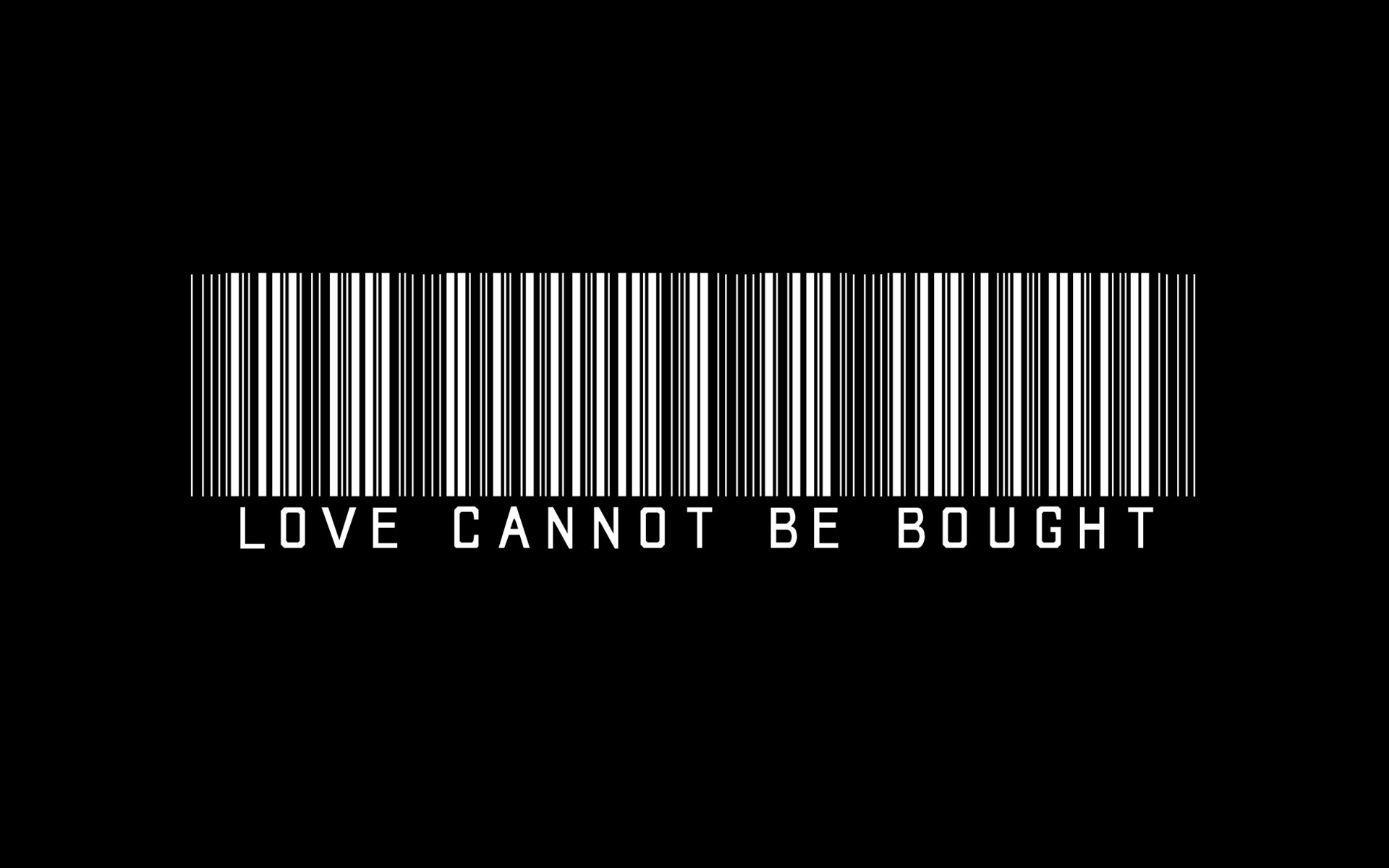 Monochrome Barcode Black Background Minimalism 1920x1200