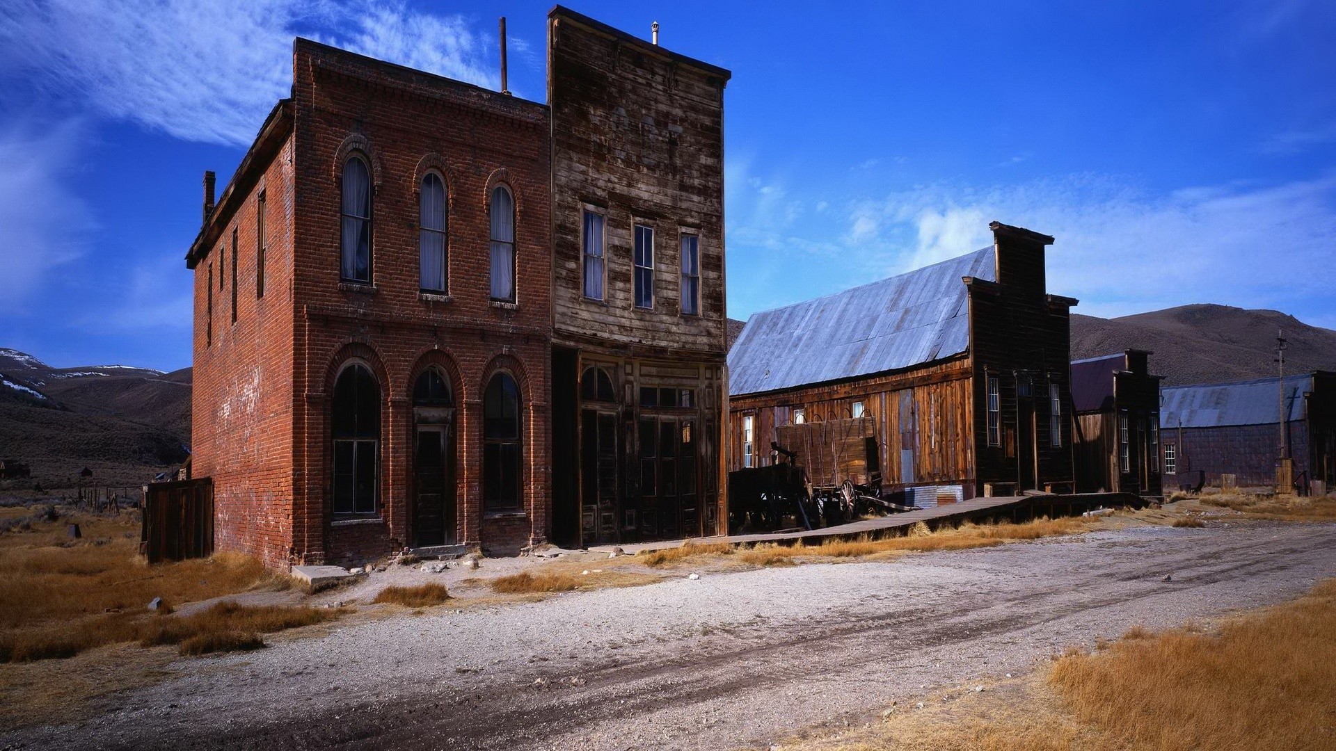 House Ghost Town Old Ruin High Noon Old Building Desert Dirt Road Dirt 1920x1080